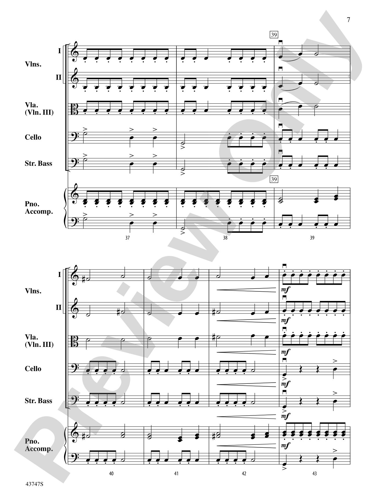 Academié Musicale: String Orchestra Conductor Score & Parts
