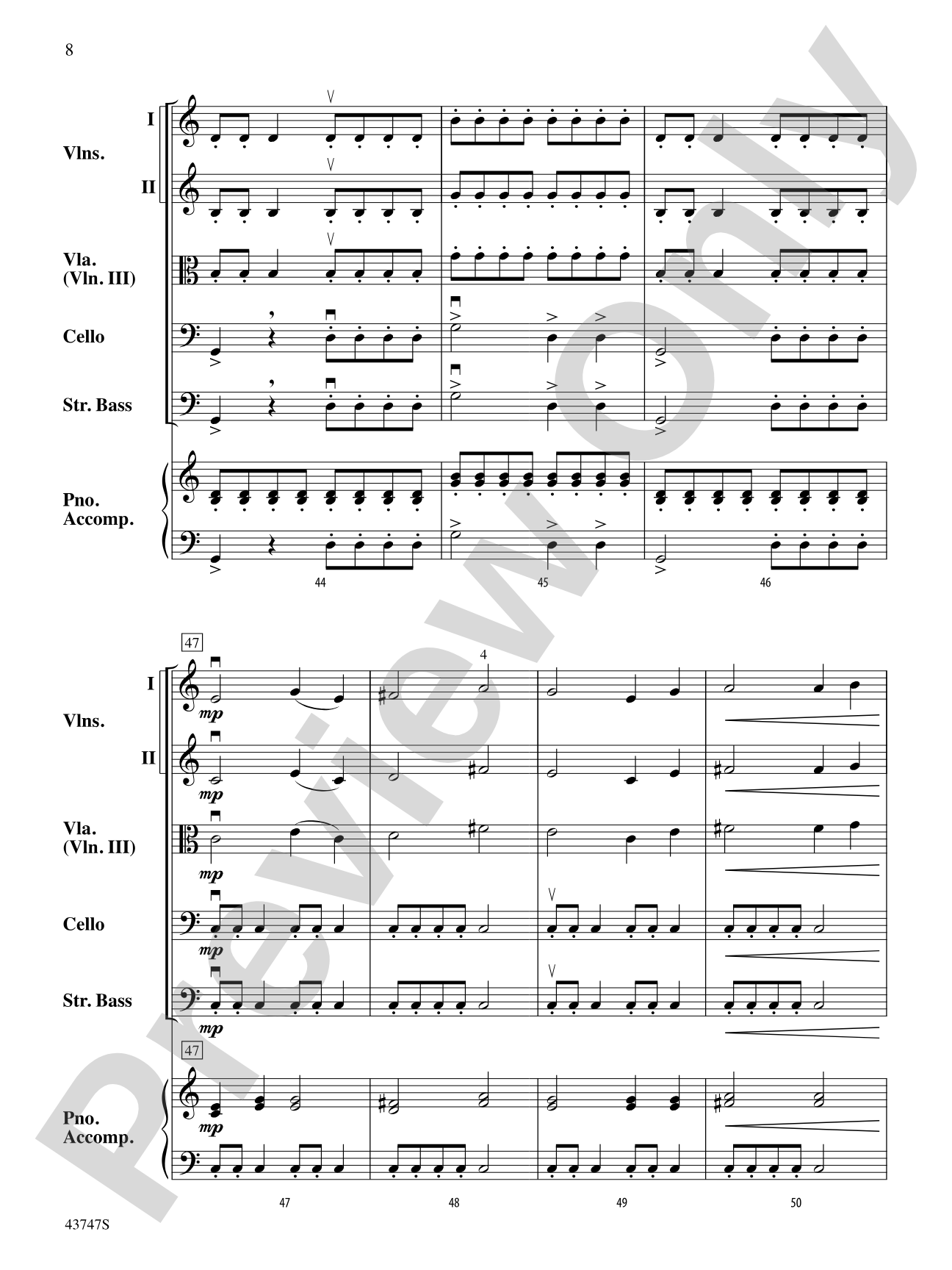 Academié Musicale: String Orchestra Conductor Score & Parts