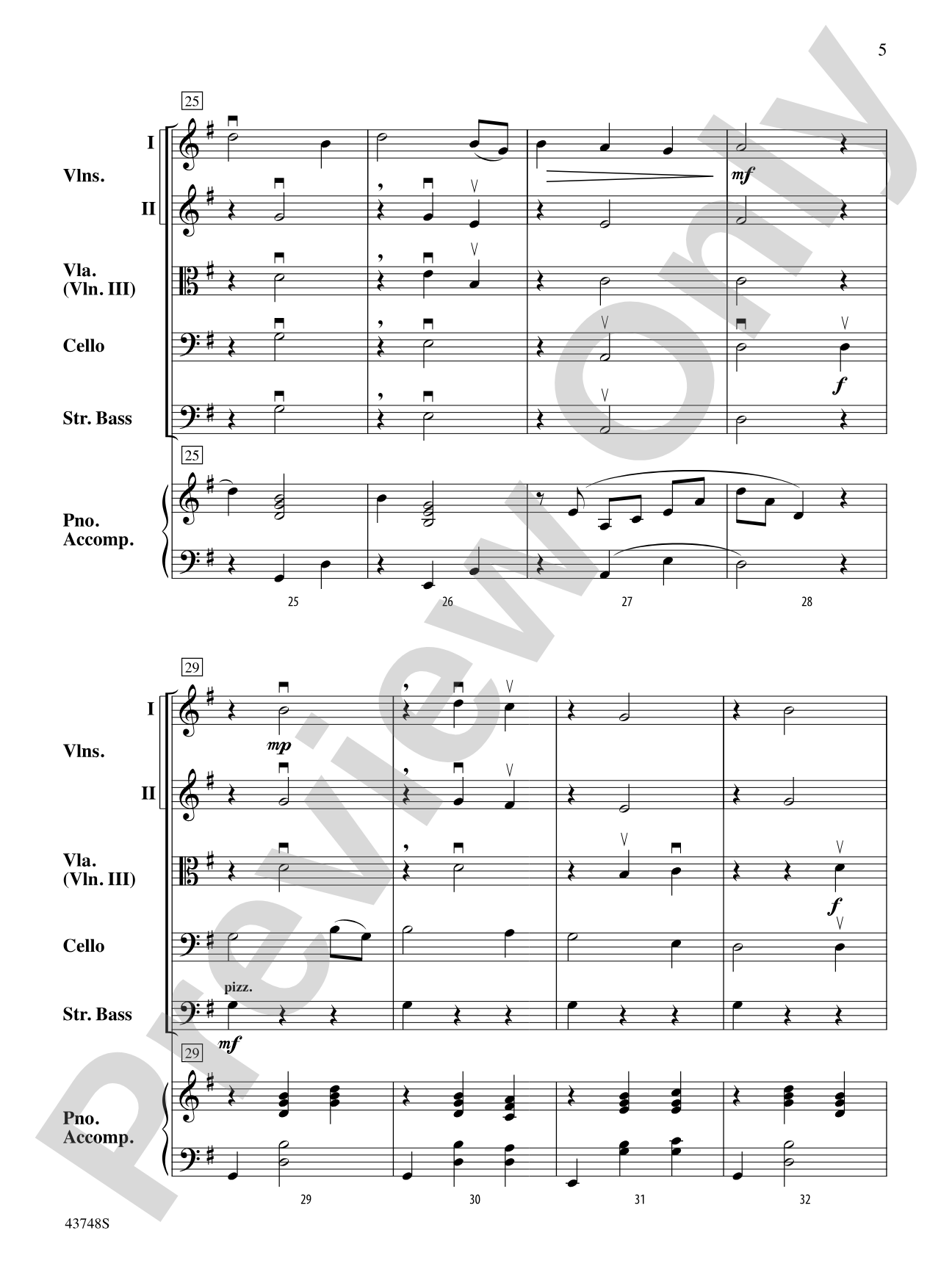 Amazing Grace: String Orchestra Conductor Score & Parts
