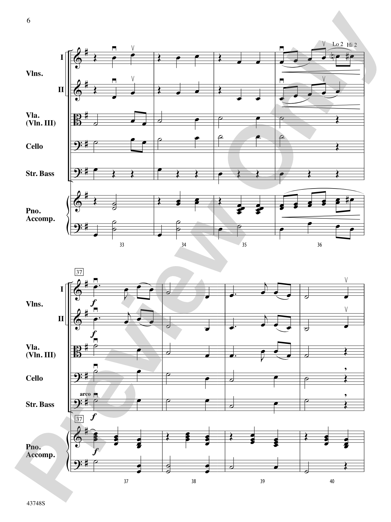Amazing Grace: String Orchestra Conductor Score & Parts