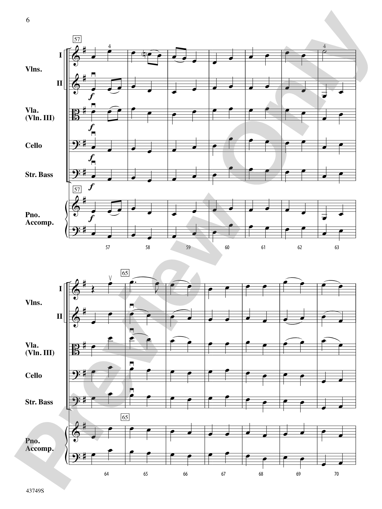 March from Suite No. 1: String Orchestra Conductor Score & Parts