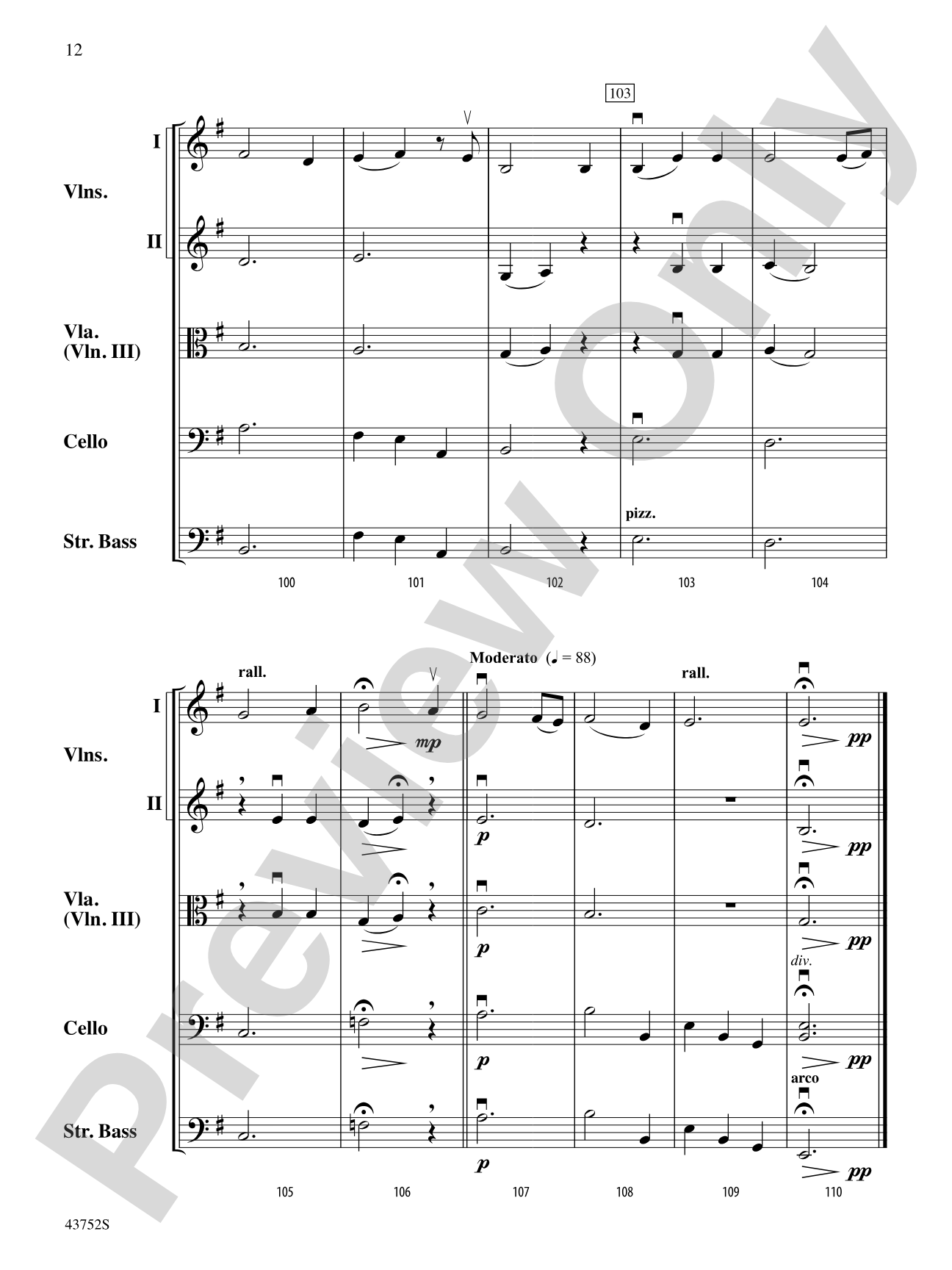 Moonlight Shadows: String Orchestra Conductor Score & Parts