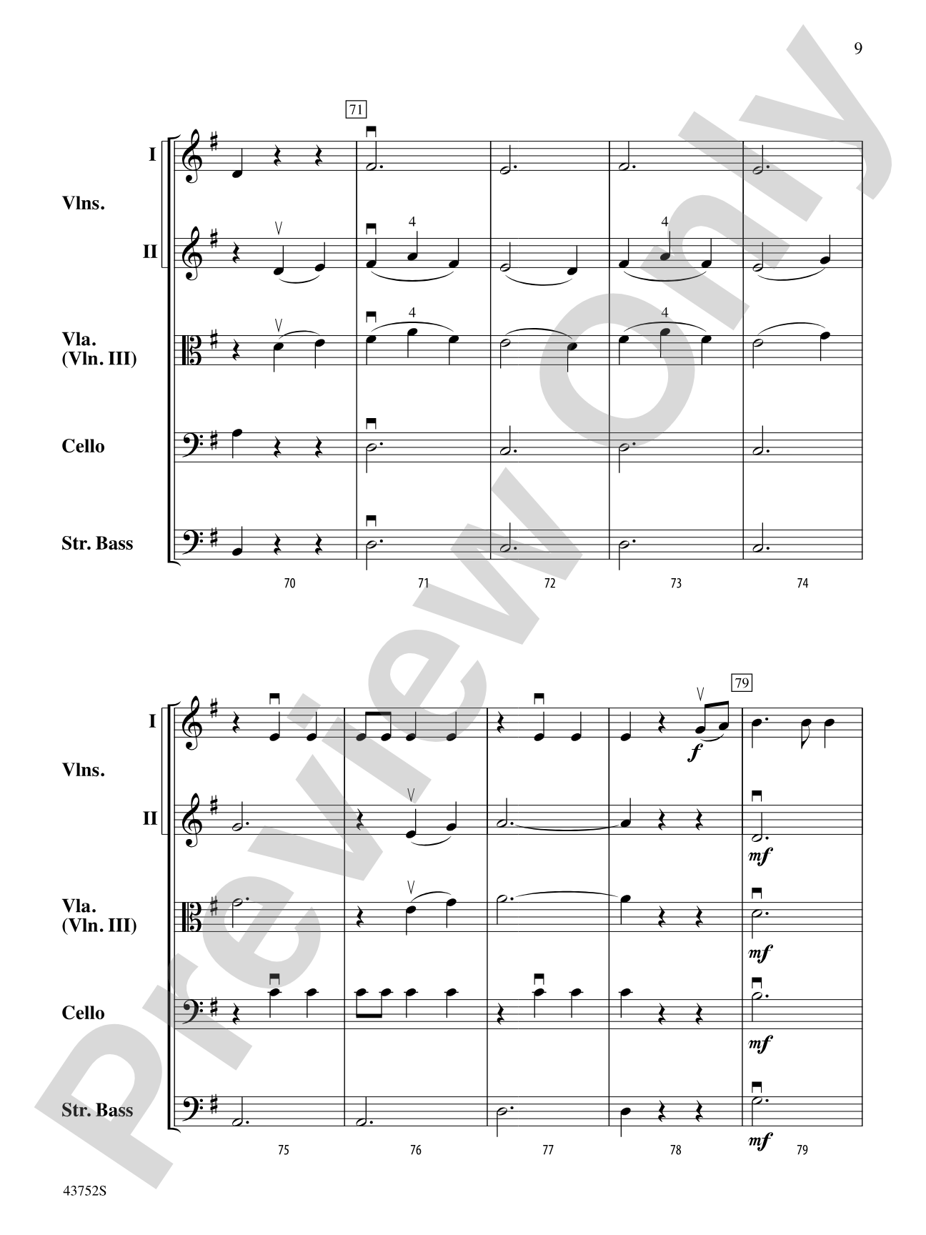 Moonlight Shadows: String Orchestra Conductor Score & Parts