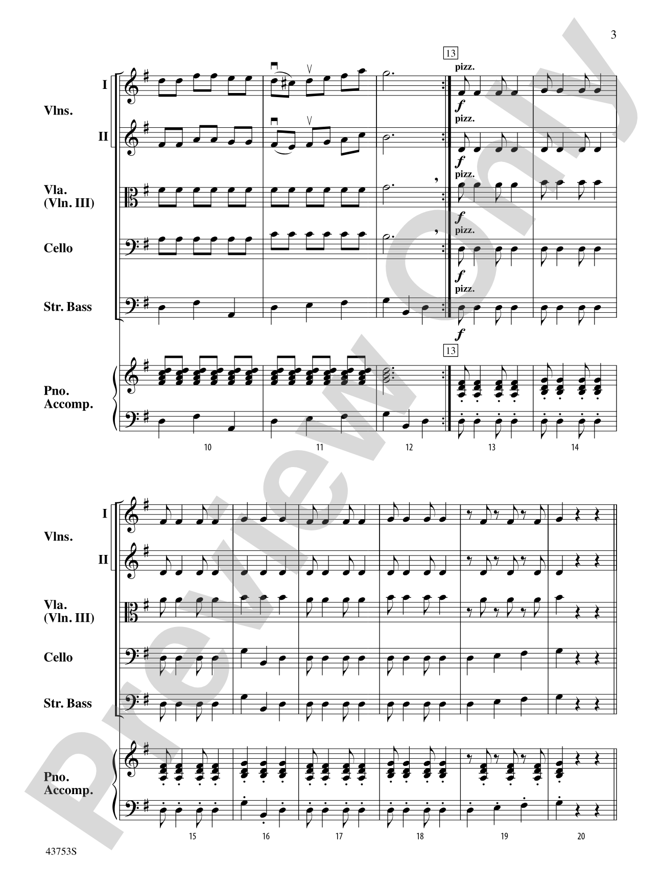 Mi Caballito: String Orchestra Conductor Score & Parts
