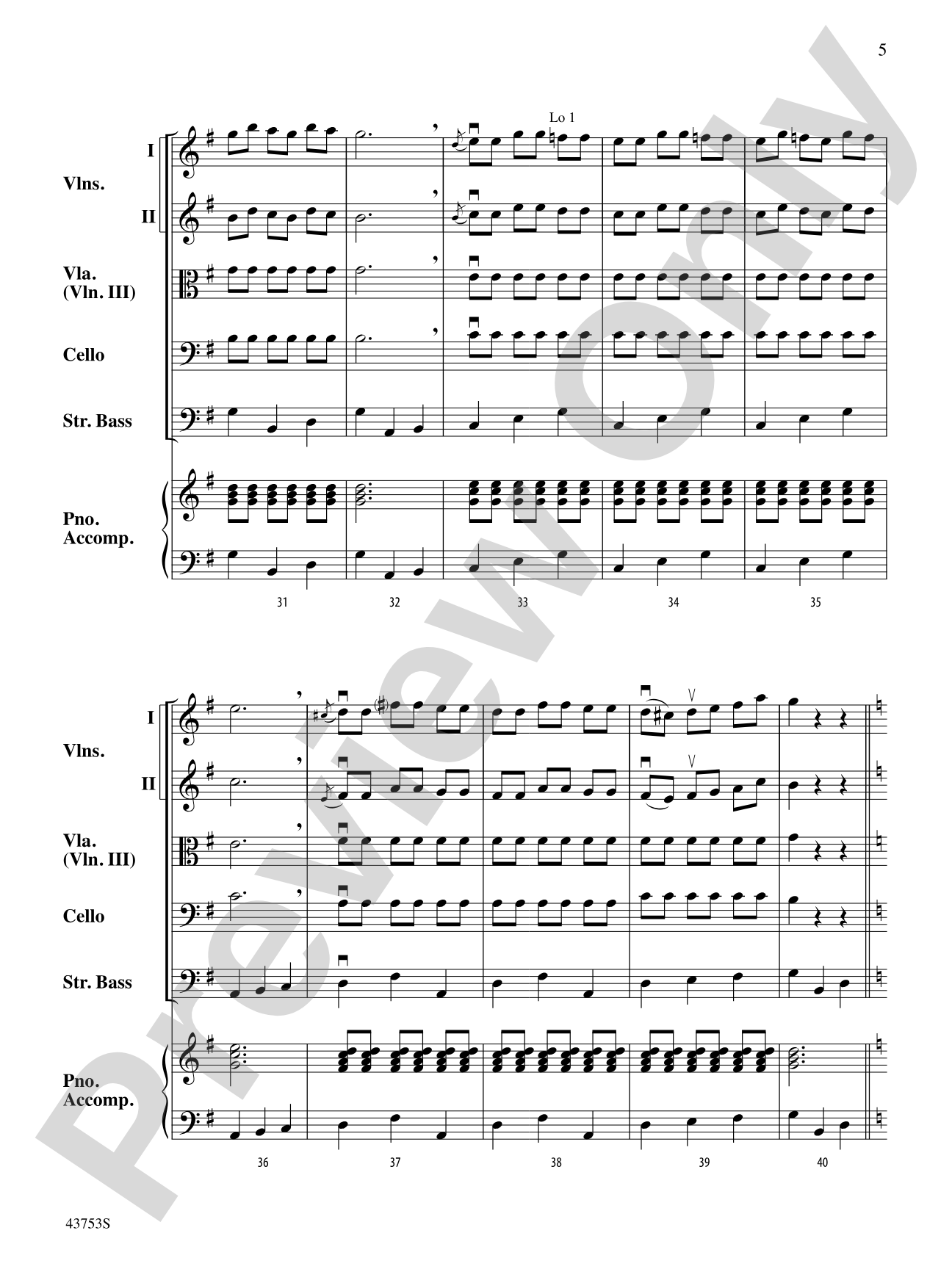 Mi Caballito: String Orchestra Conductor Score & Parts