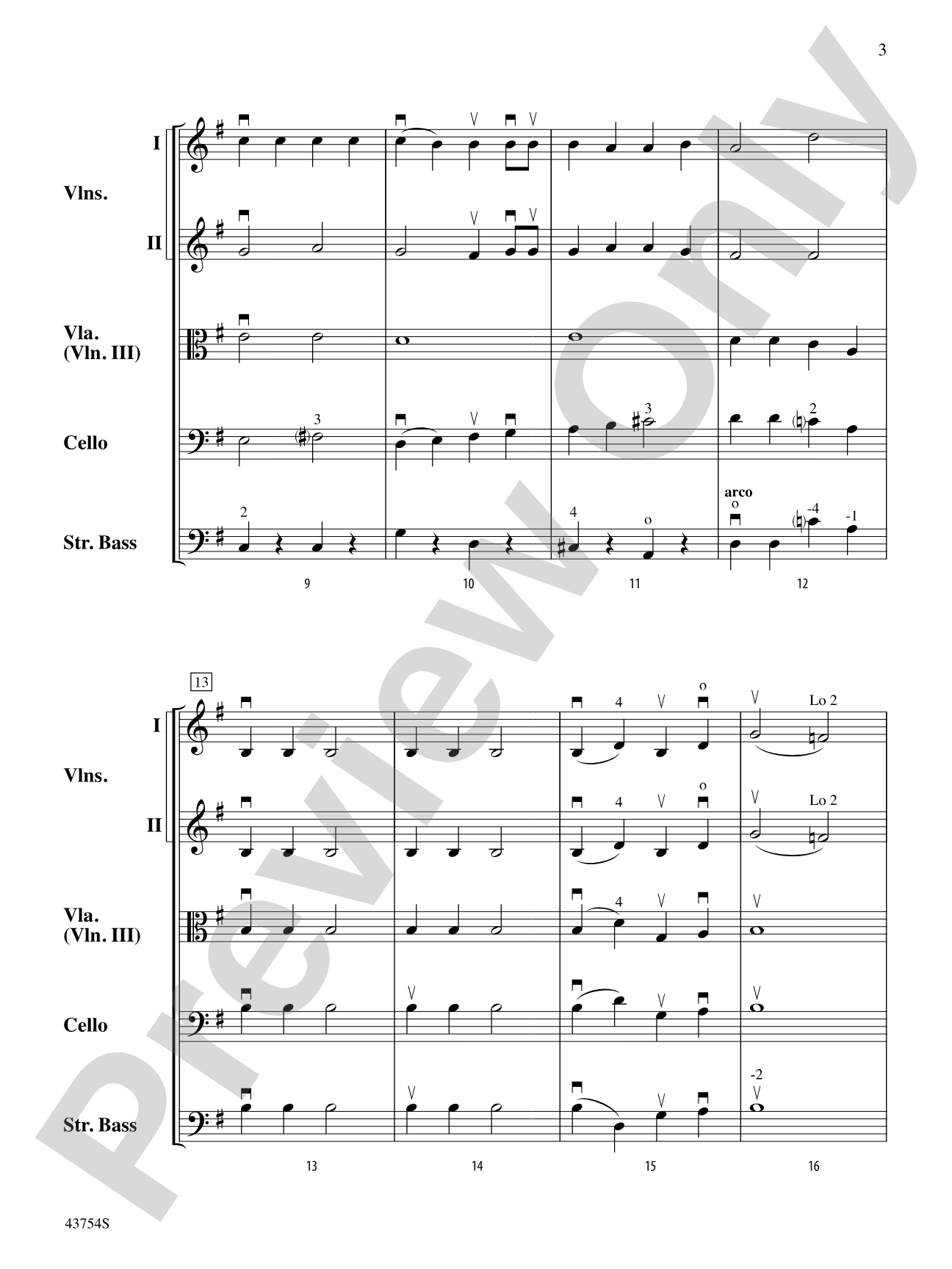 Jingle Bells: String Orchestra Conductor Score & Parts