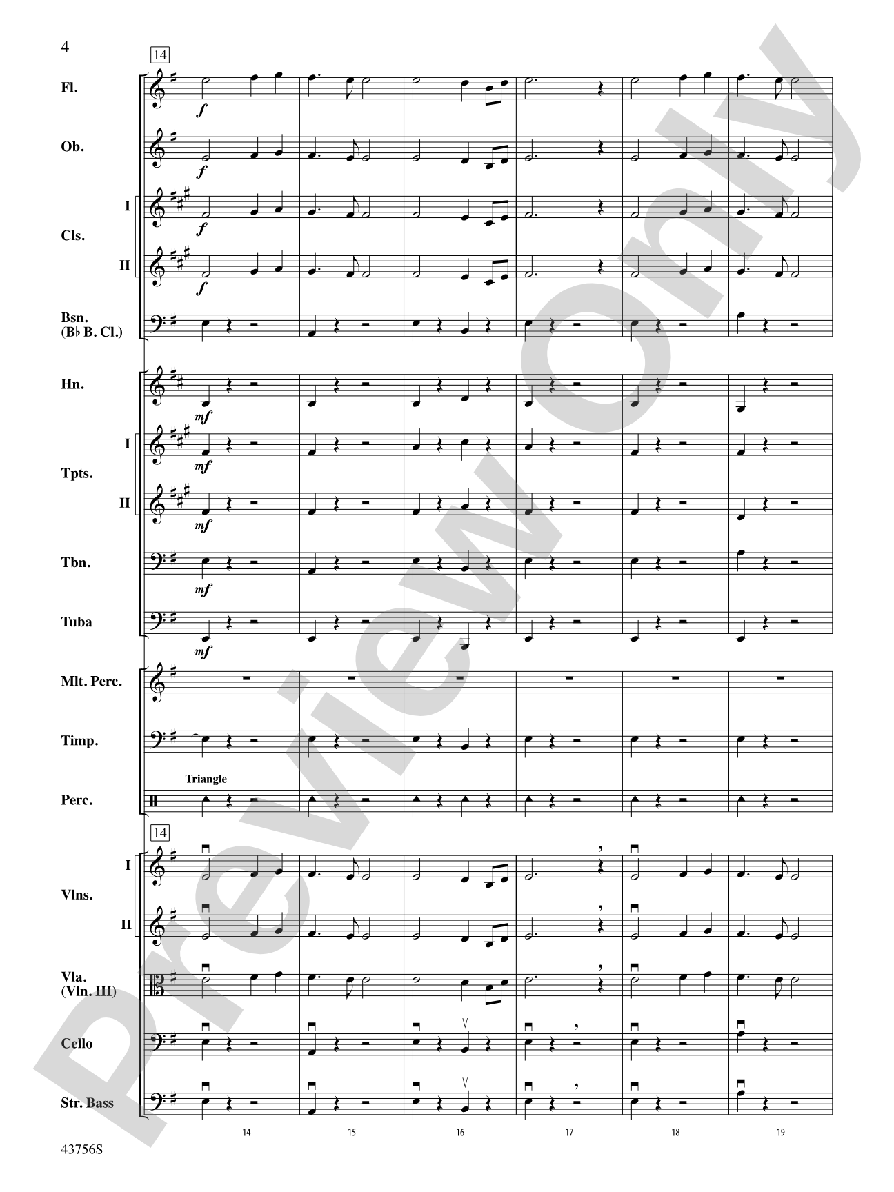 New World Symphony, Theme from the: Full Orchestra Conductor Score & Parts