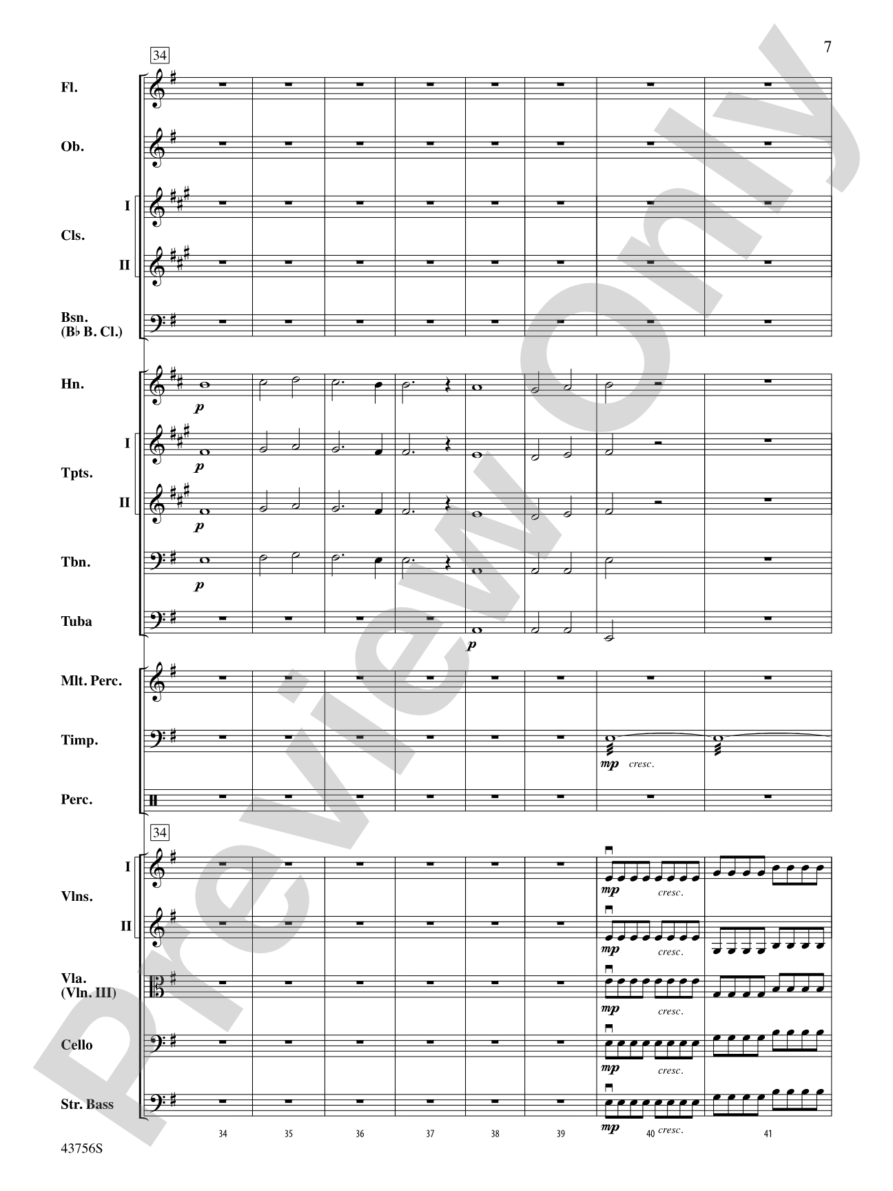 New World Symphony, Theme from the: Full Orchestra Conductor Score & Parts