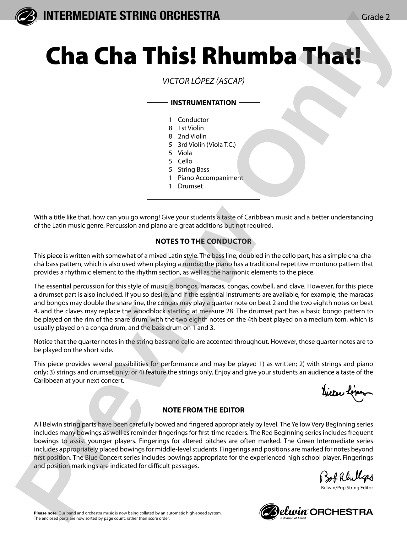 Cha Cha This! Rhumba That!: String Orchestra Conductor Score & Parts