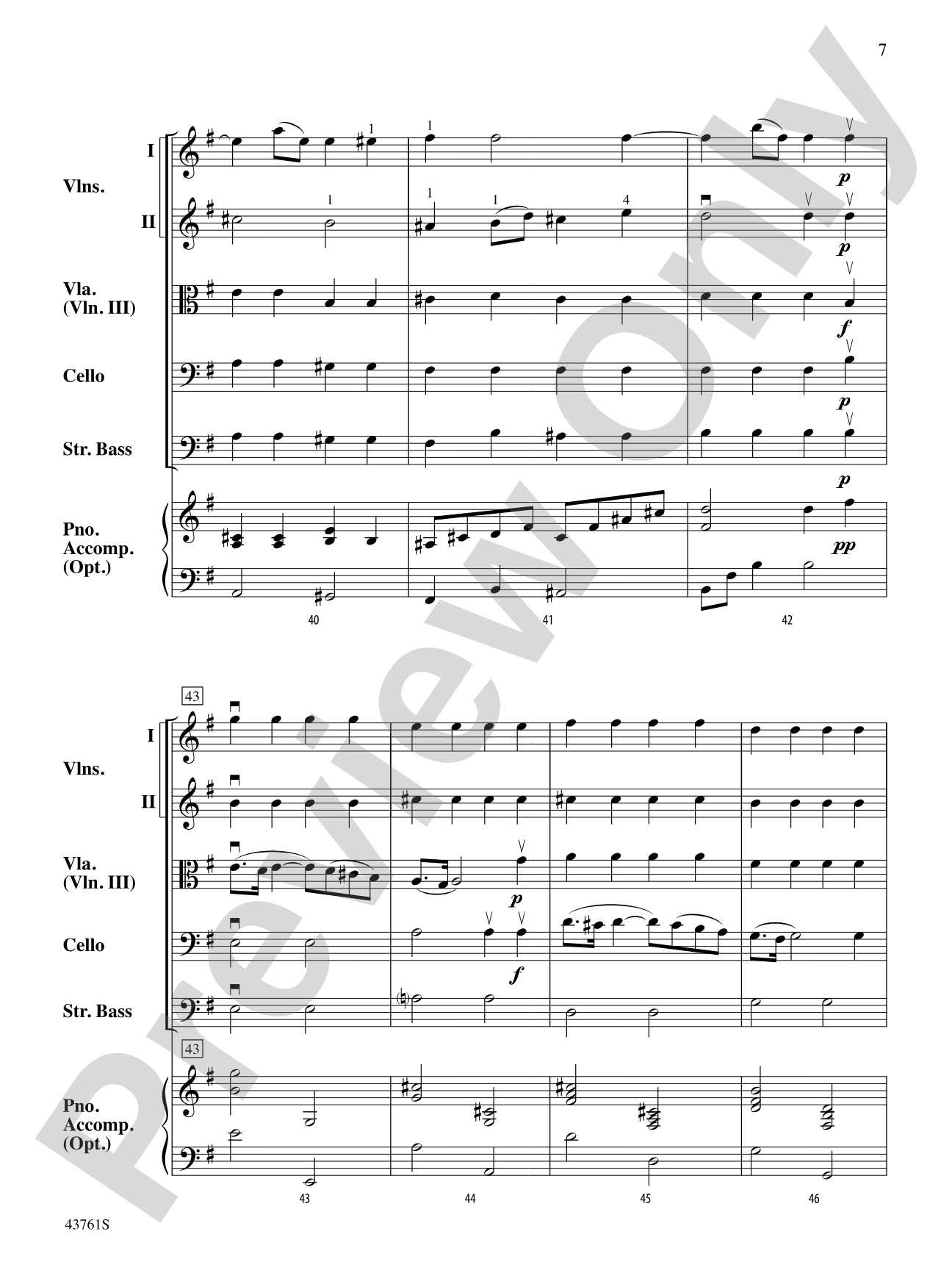 Sinfonia in G: String Orchestra Conductor Score & Parts