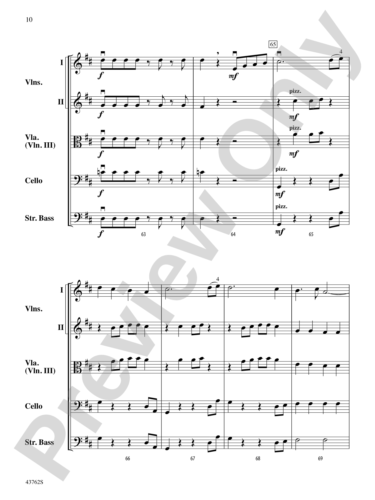 Danza Estate: String Orchestra Conductor Score & Parts