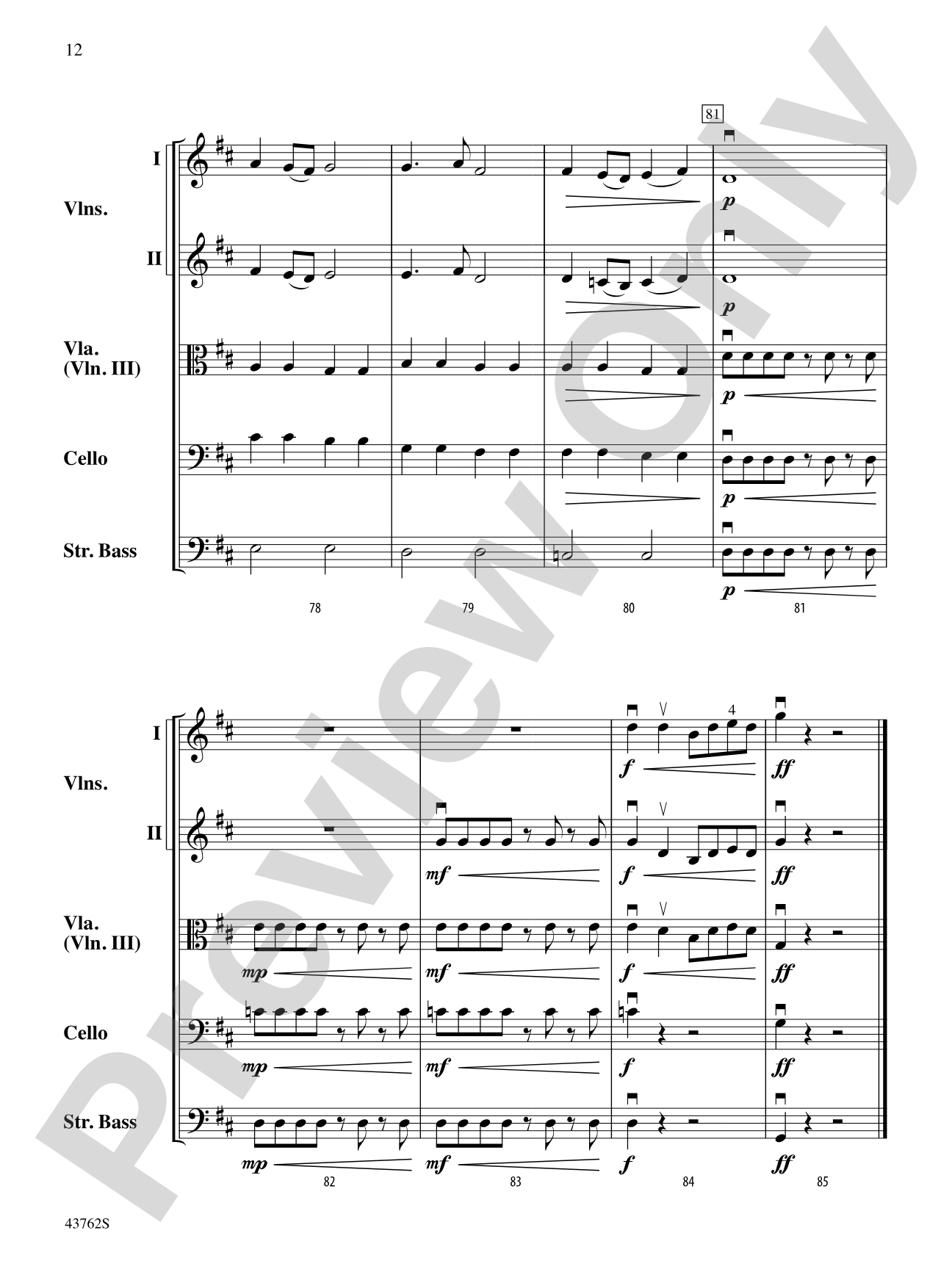 Danza Estate: String Orchestra Conductor Score & Parts