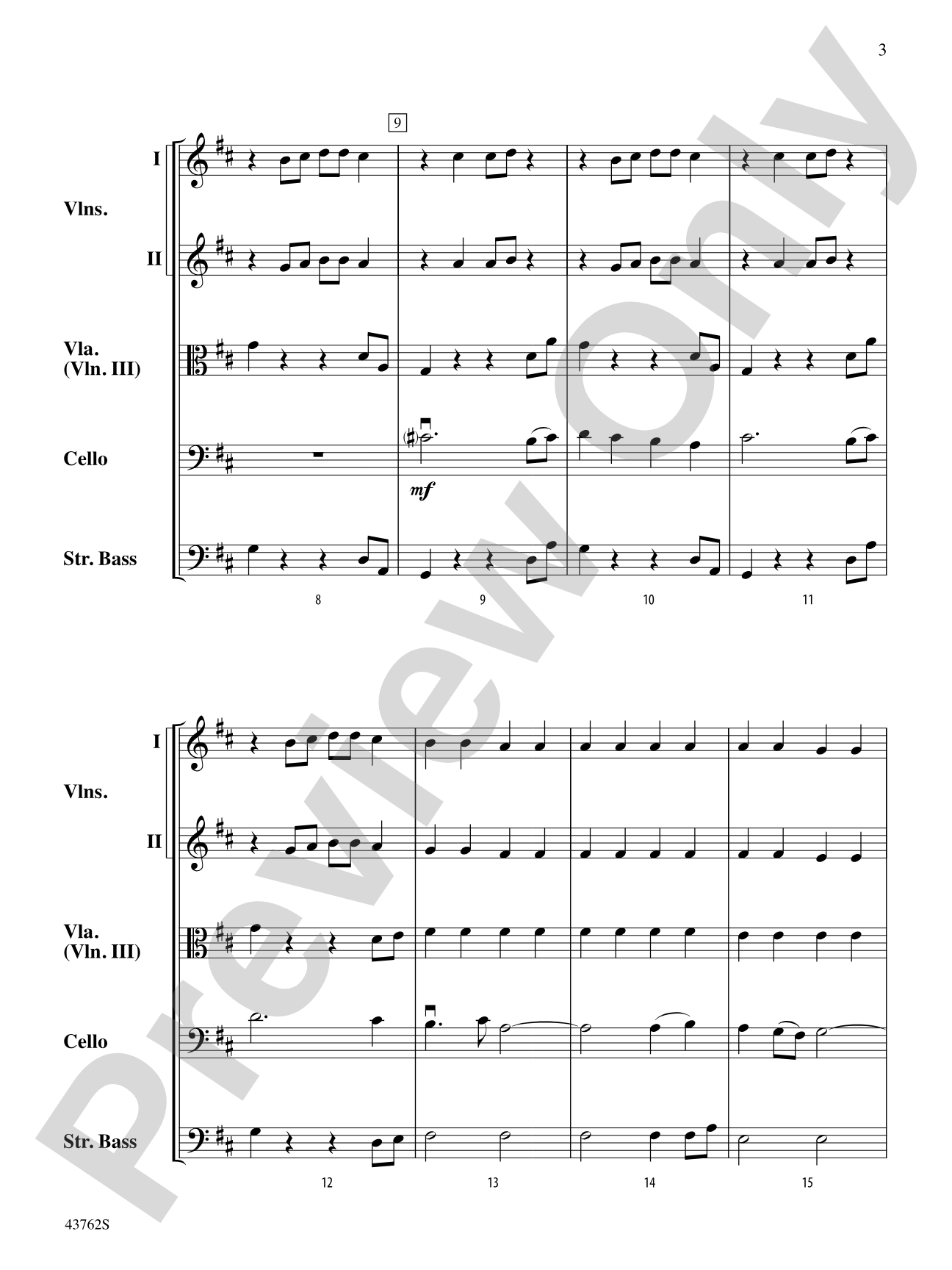 Danza Estate: String Orchestra Conductor Score & Parts