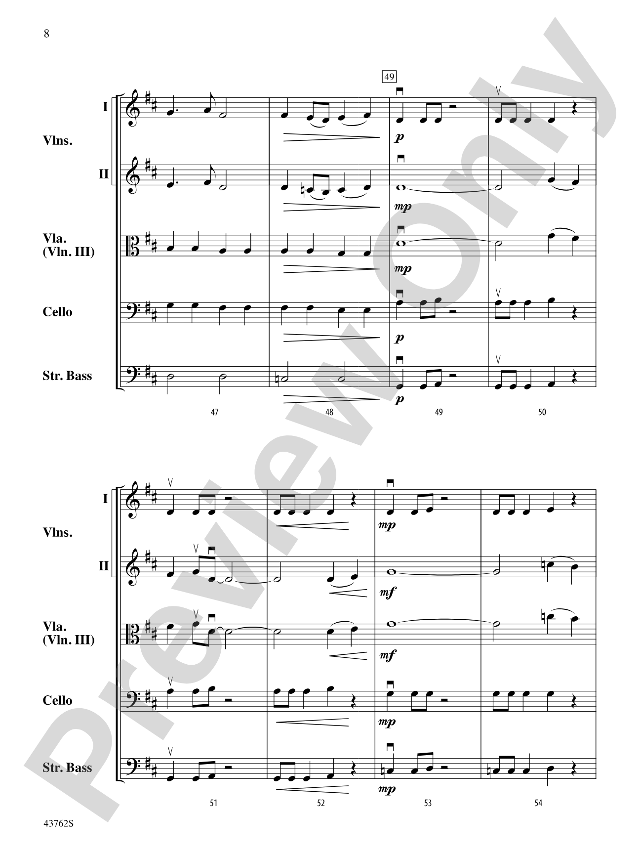 Danza Estate: String Orchestra Conductor Score & Parts