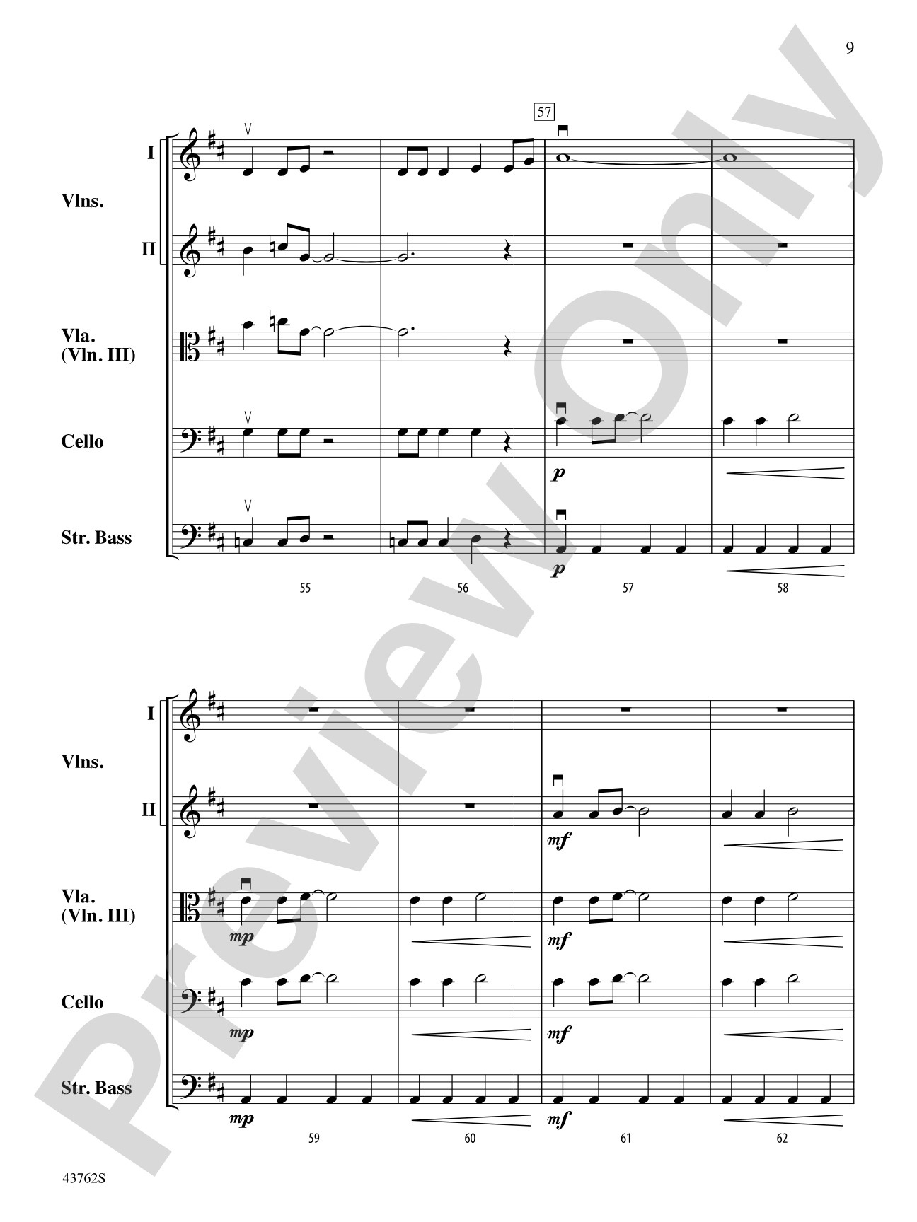 Danza Estate: String Orchestra Conductor Score & Parts