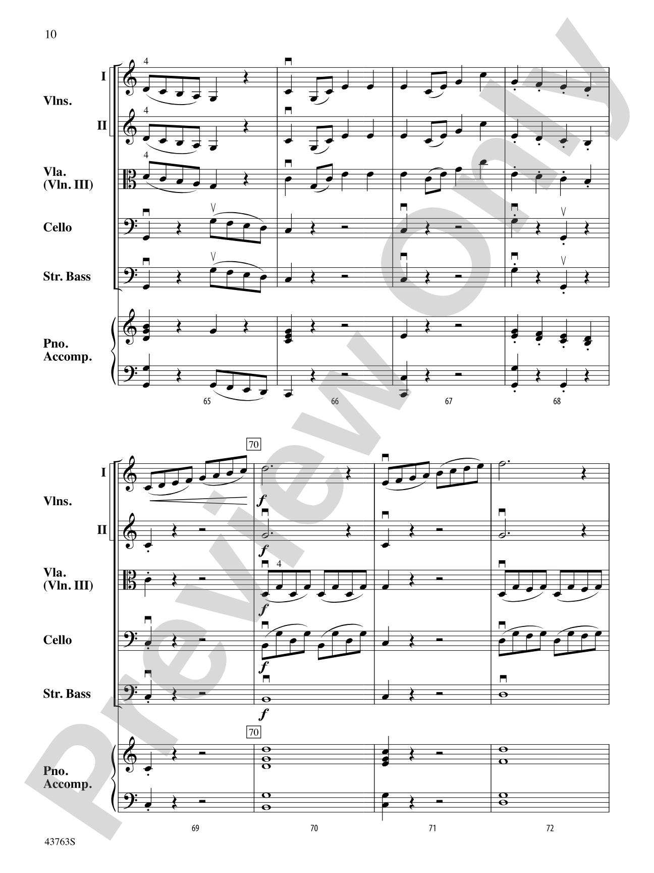 Sonatina in C: String Orchestra Conductor Score & Parts