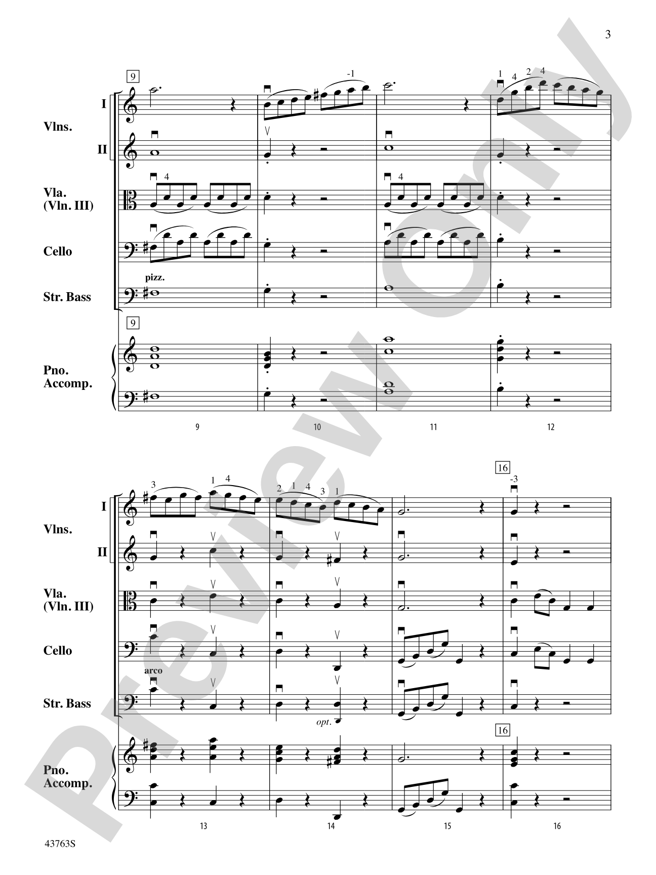 Sonatina in C: String Orchestra Conductor Score & Parts