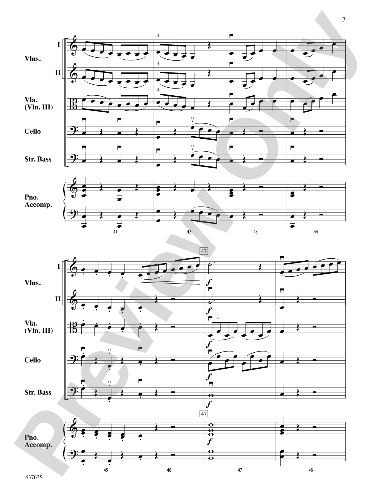 Sonatina in C: String Orchestra Conductor Score & Parts
