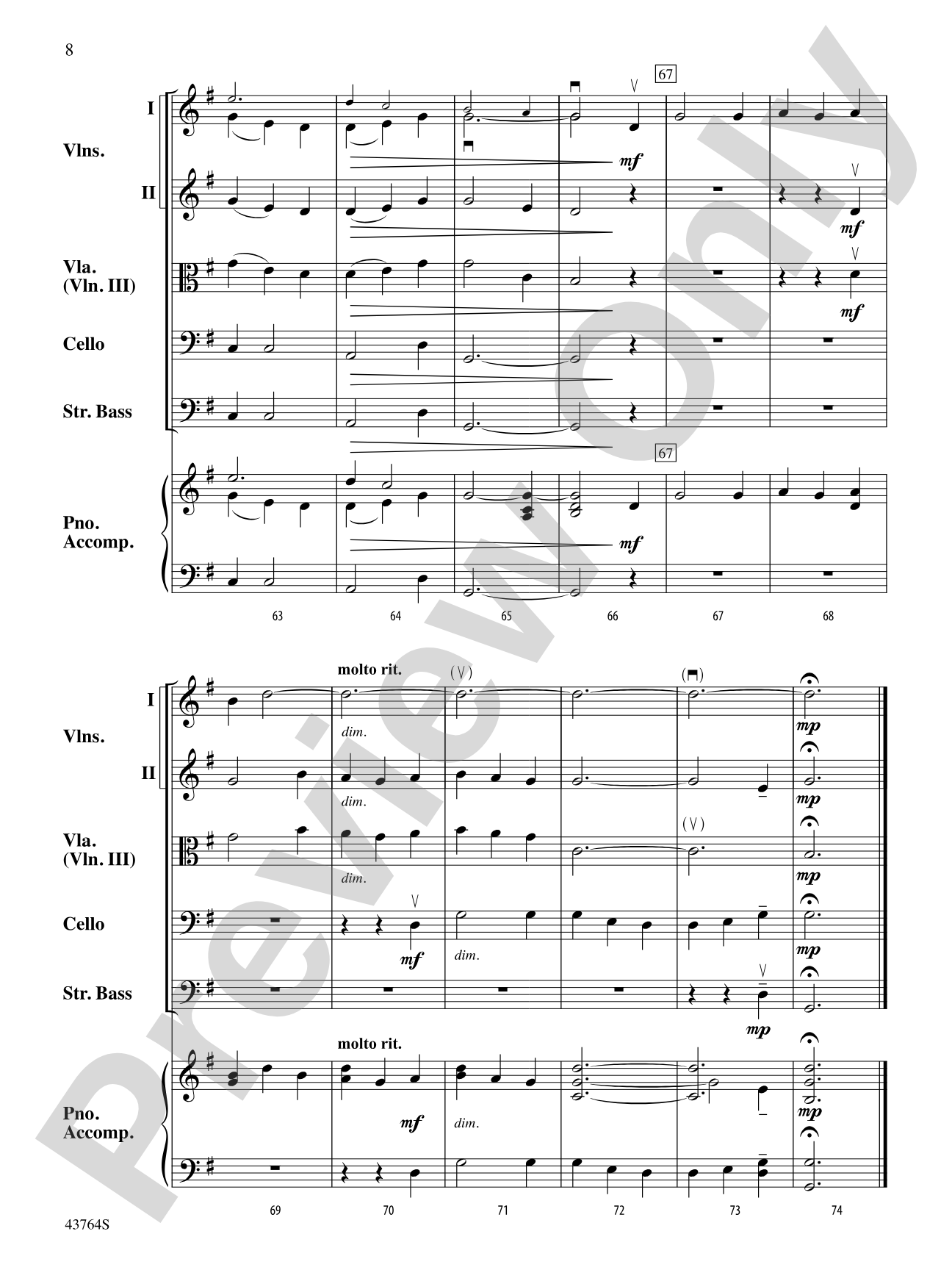 Scottish Folk Song: String Orchestra Conductor Score & Parts