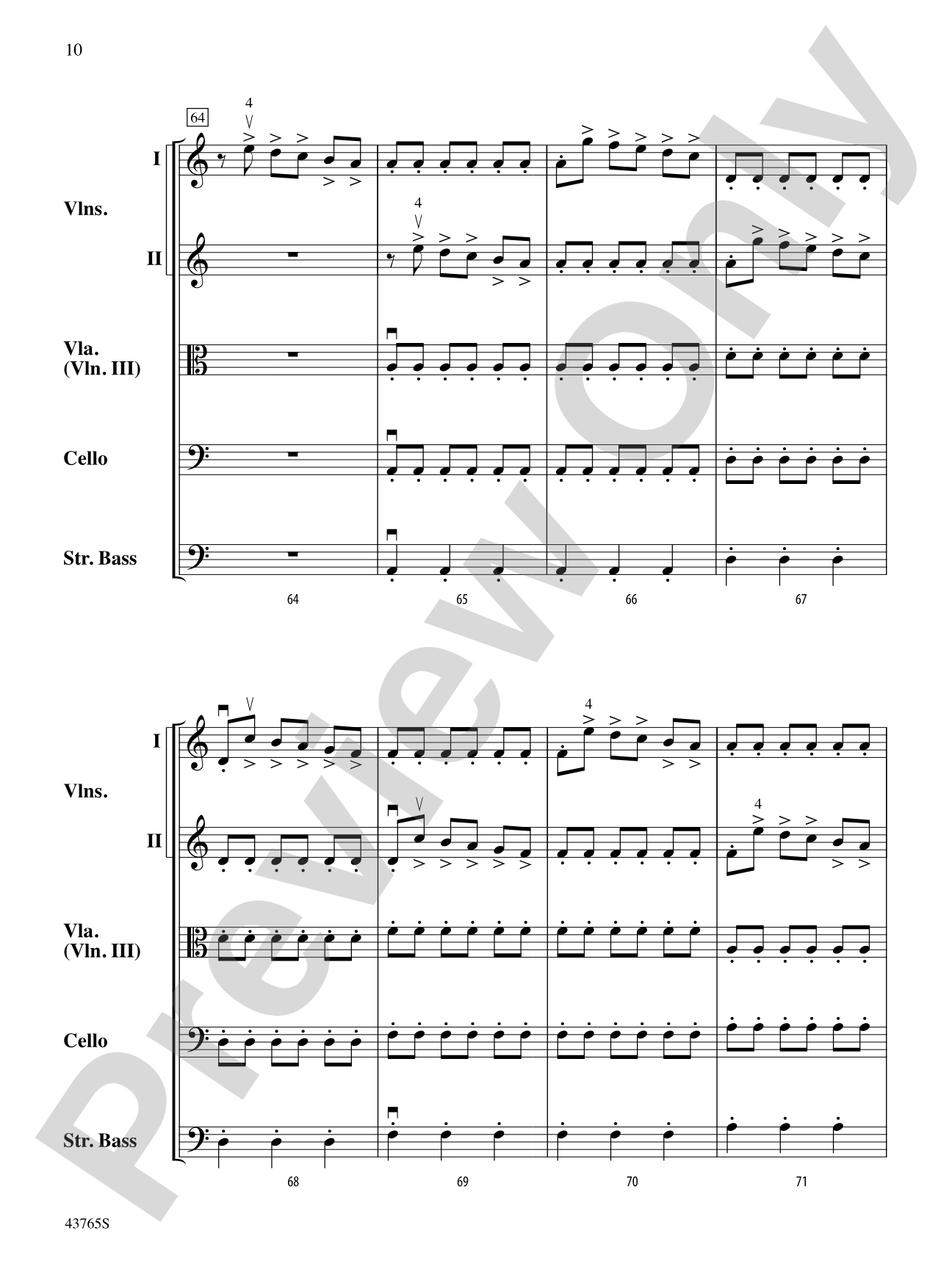 The Four Seasonings: String Orchestra Conductor Score & Parts