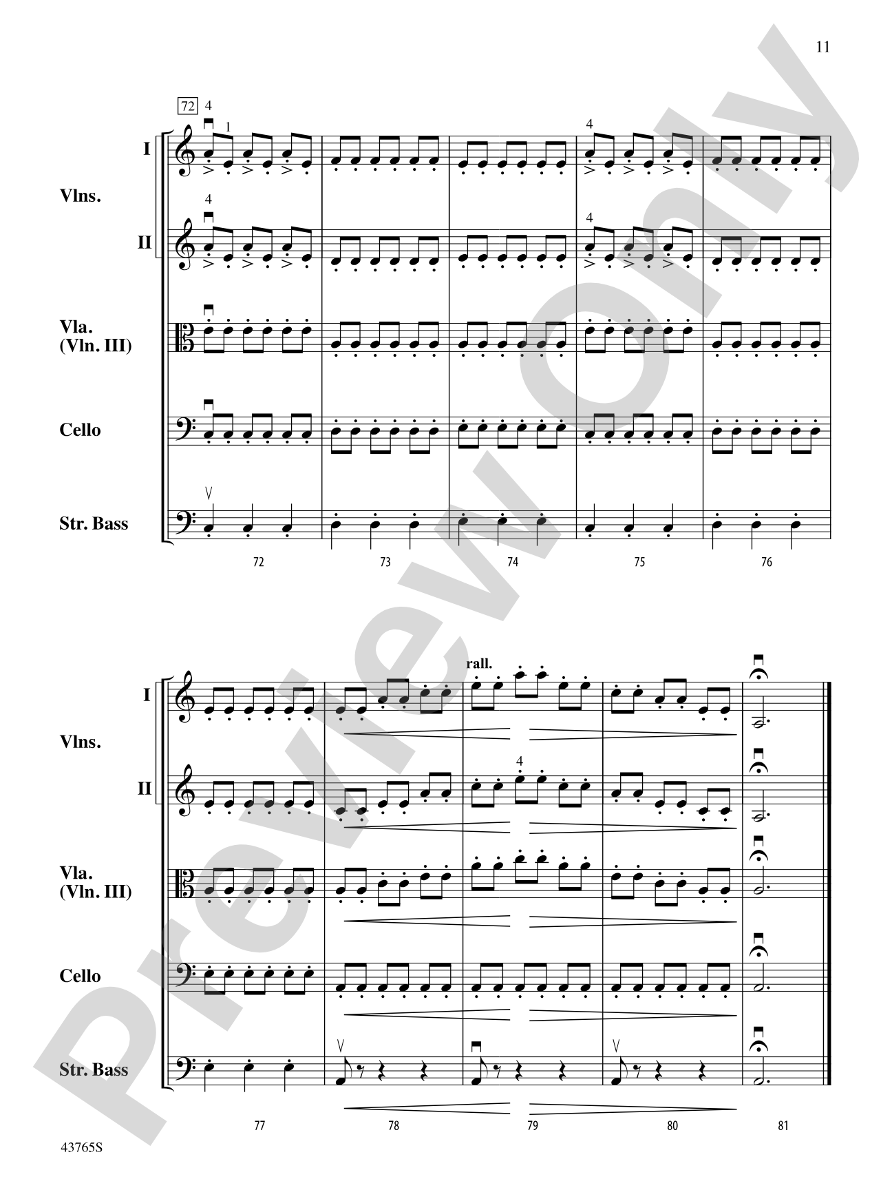 The Four Seasonings: String Orchestra Conductor Score & Parts