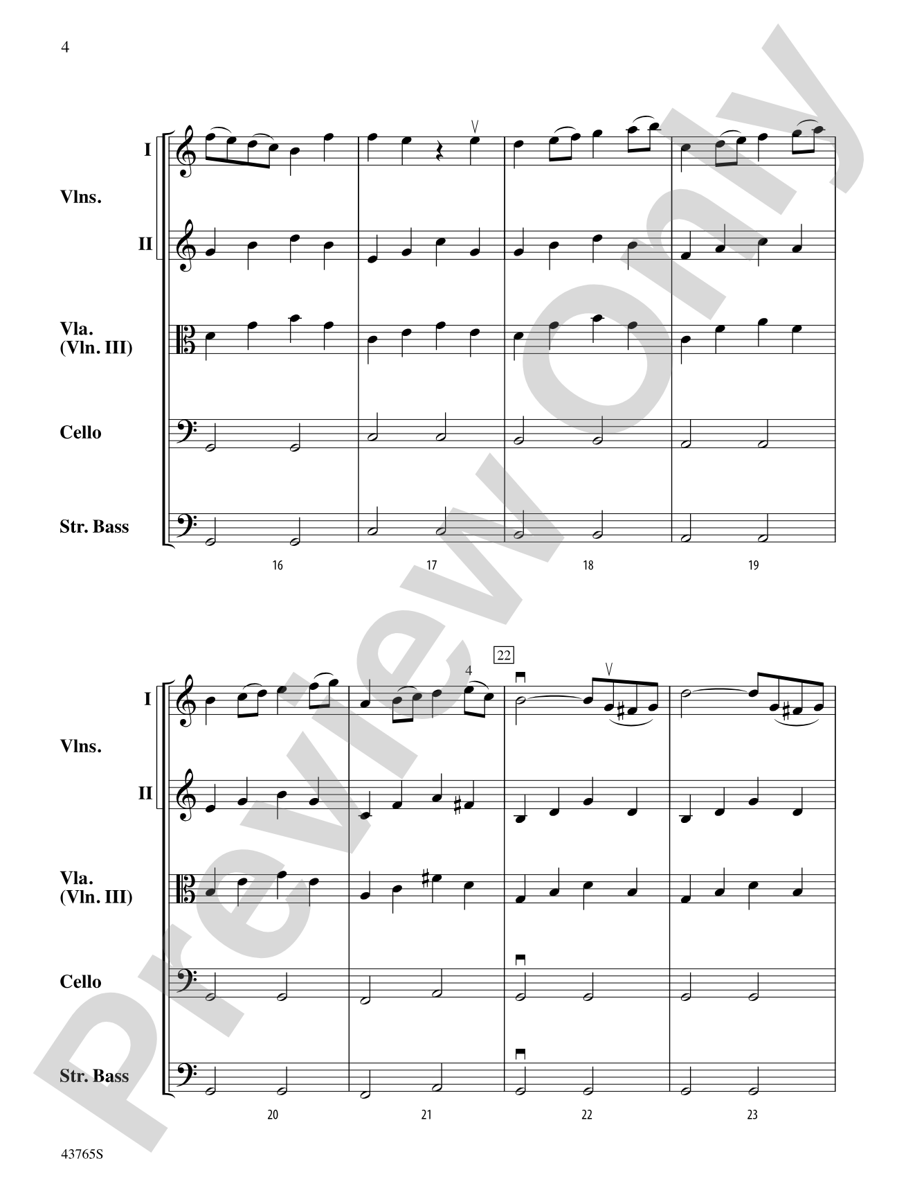 The Four Seasonings: String Orchestra Conductor Score & Parts