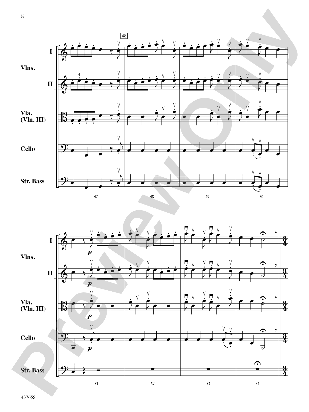 The Four Seasonings: String Orchestra Conductor Score & Parts