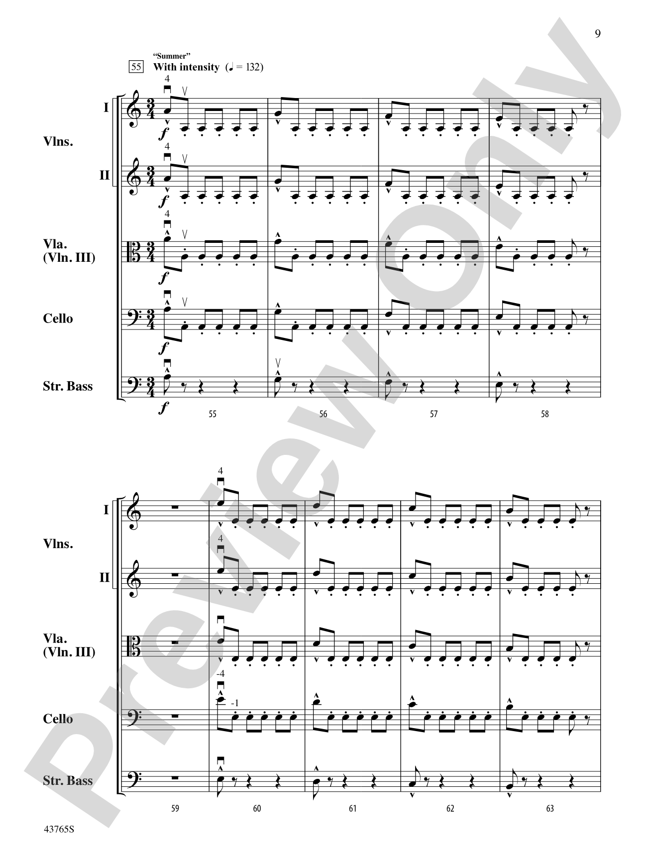 The Four Seasonings: String Orchestra Conductor Score & Parts