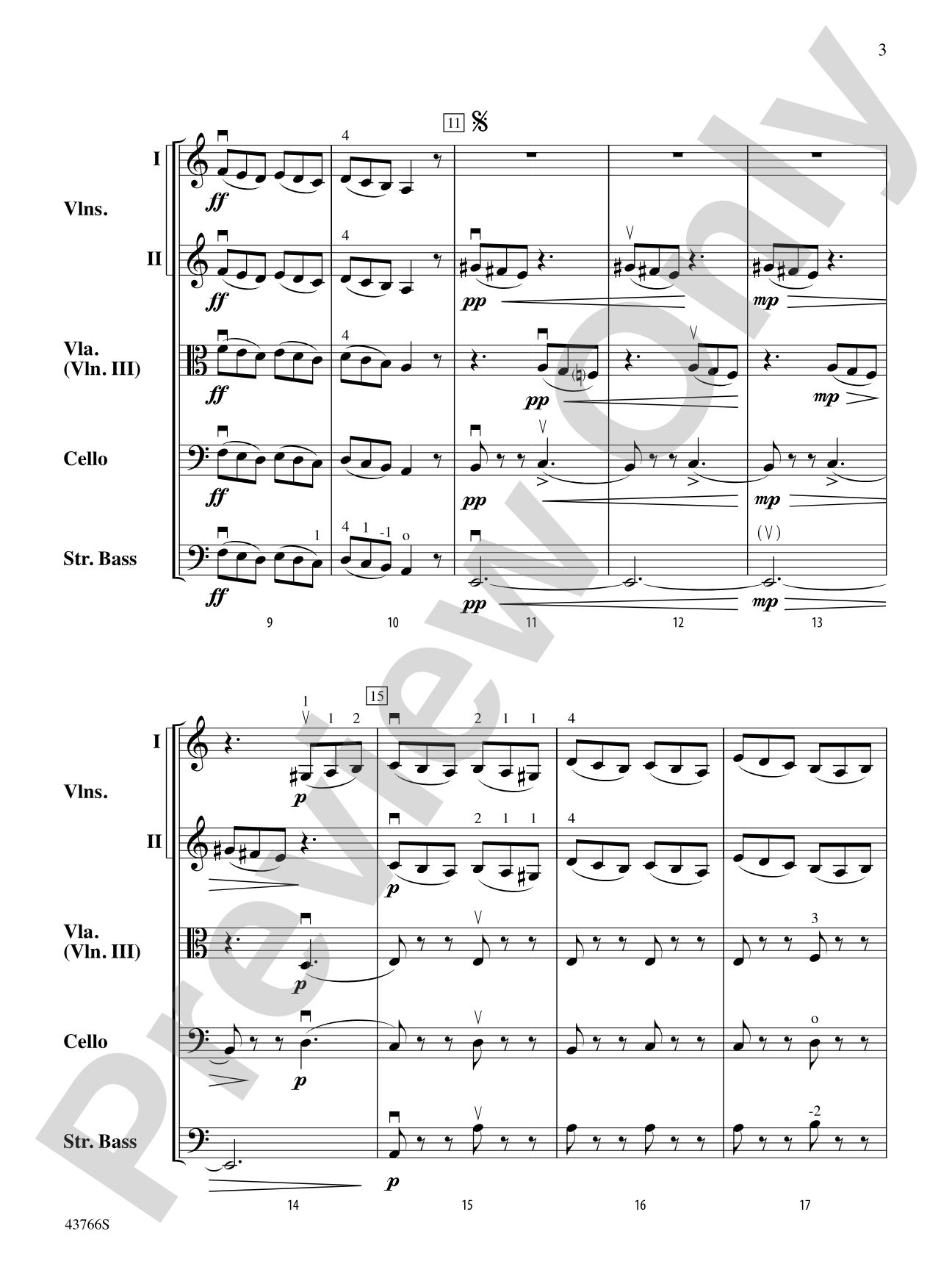 Alla Tarantella: String Orchestra Conductor Score & Parts