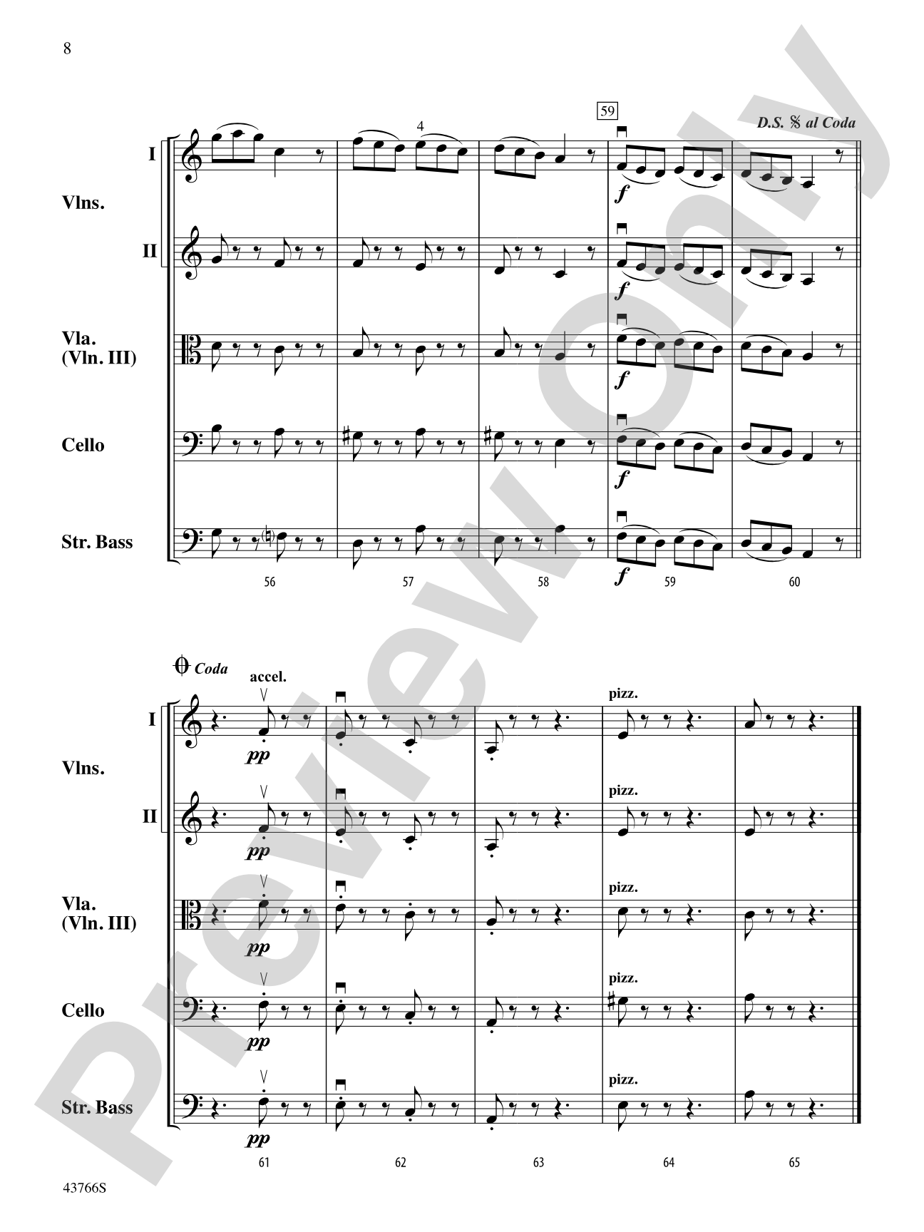 Alla Tarantella: String Orchestra Conductor Score & Parts