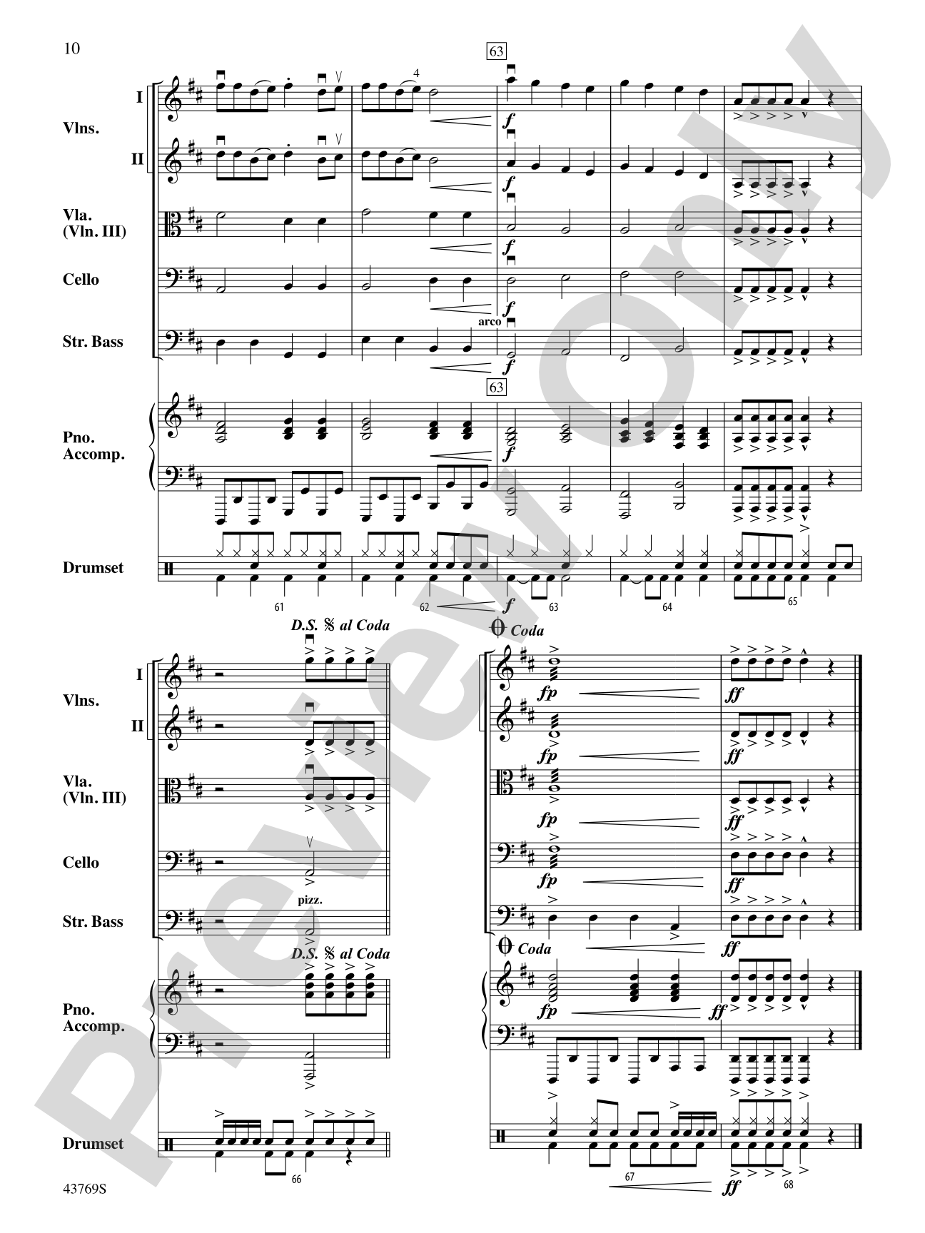 Everything Is Awesome (from The LEGO Movie): String Orchestra Conductor Score & Parts