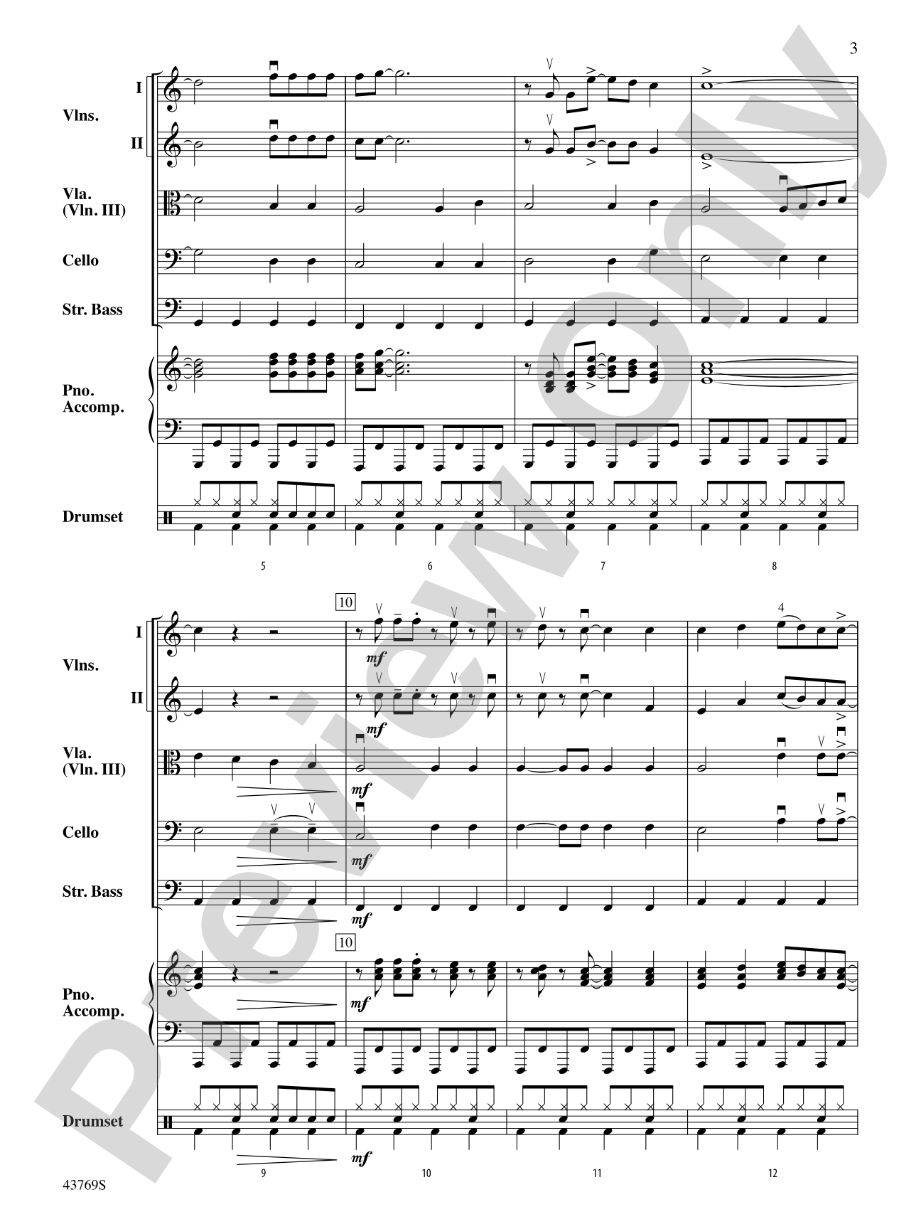 Everything Is Awesome (from The LEGO Movie): String Orchestra Conductor Score & Parts