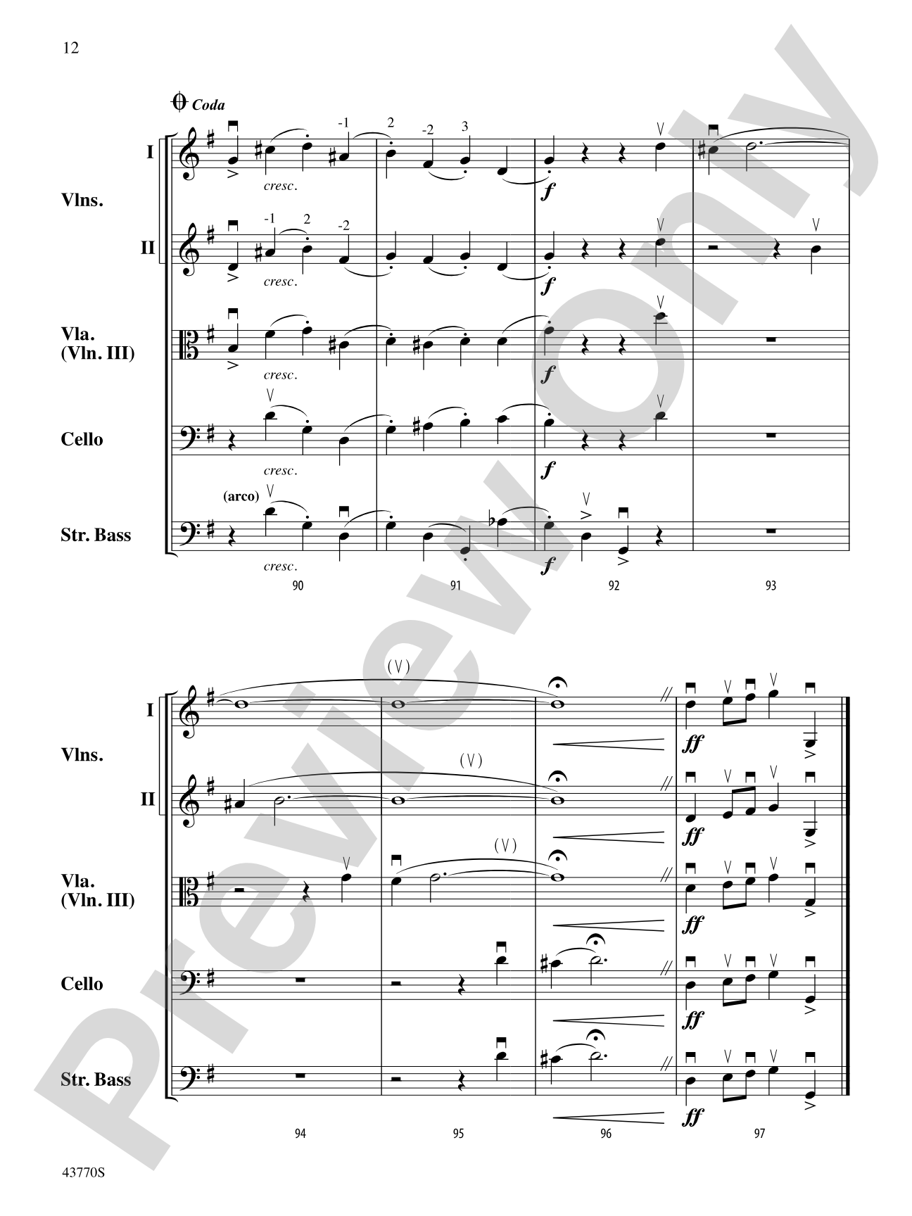 Peter Pan Live: String Orchestra Conductor Score & Parts