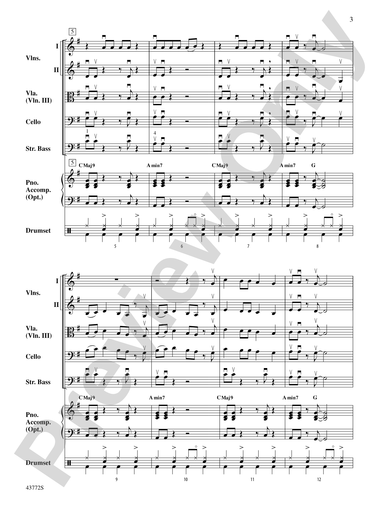 Birthday: String Orchestra Conductor Score & Parts