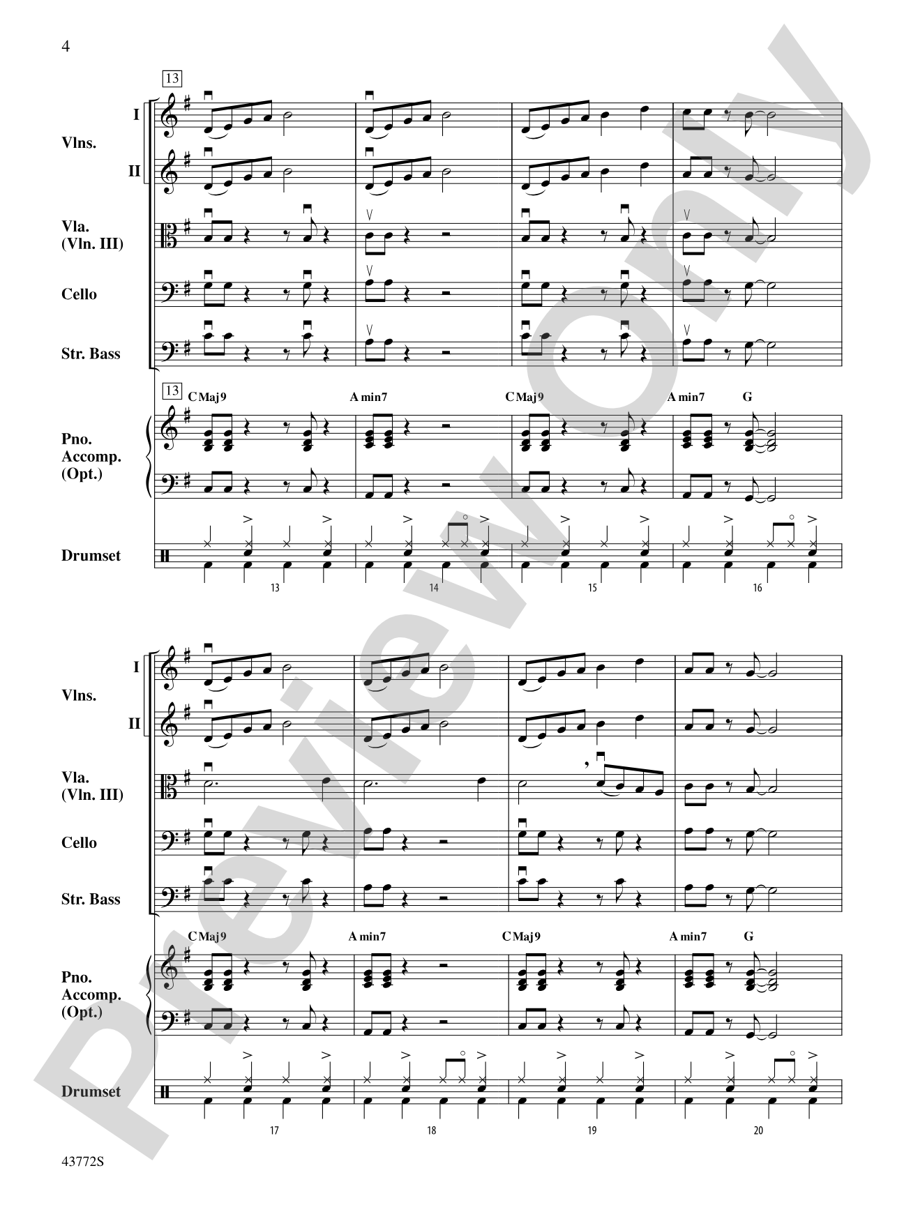Birthday: String Orchestra Conductor Score & Parts