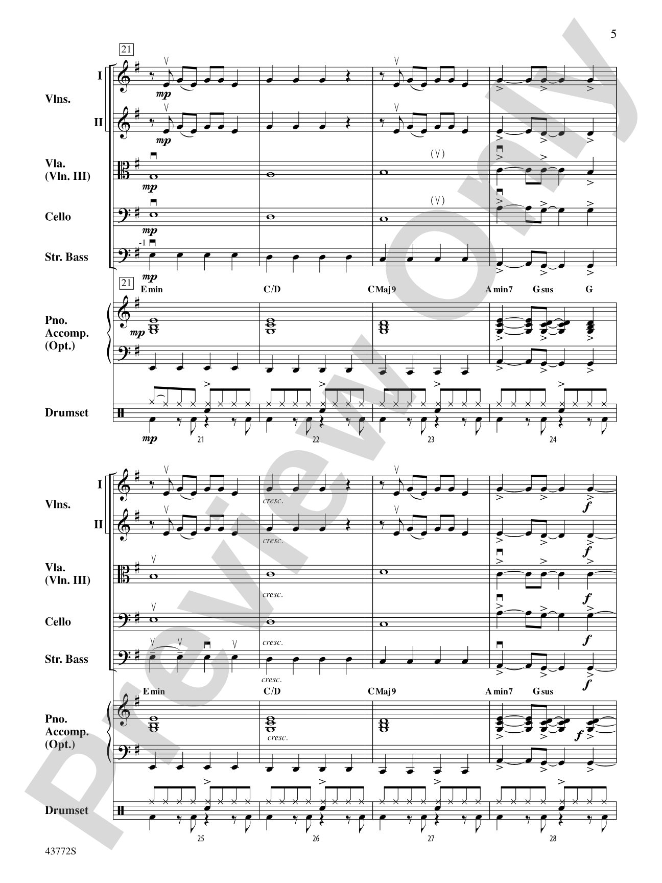 Birthday: String Orchestra Conductor Score & Parts