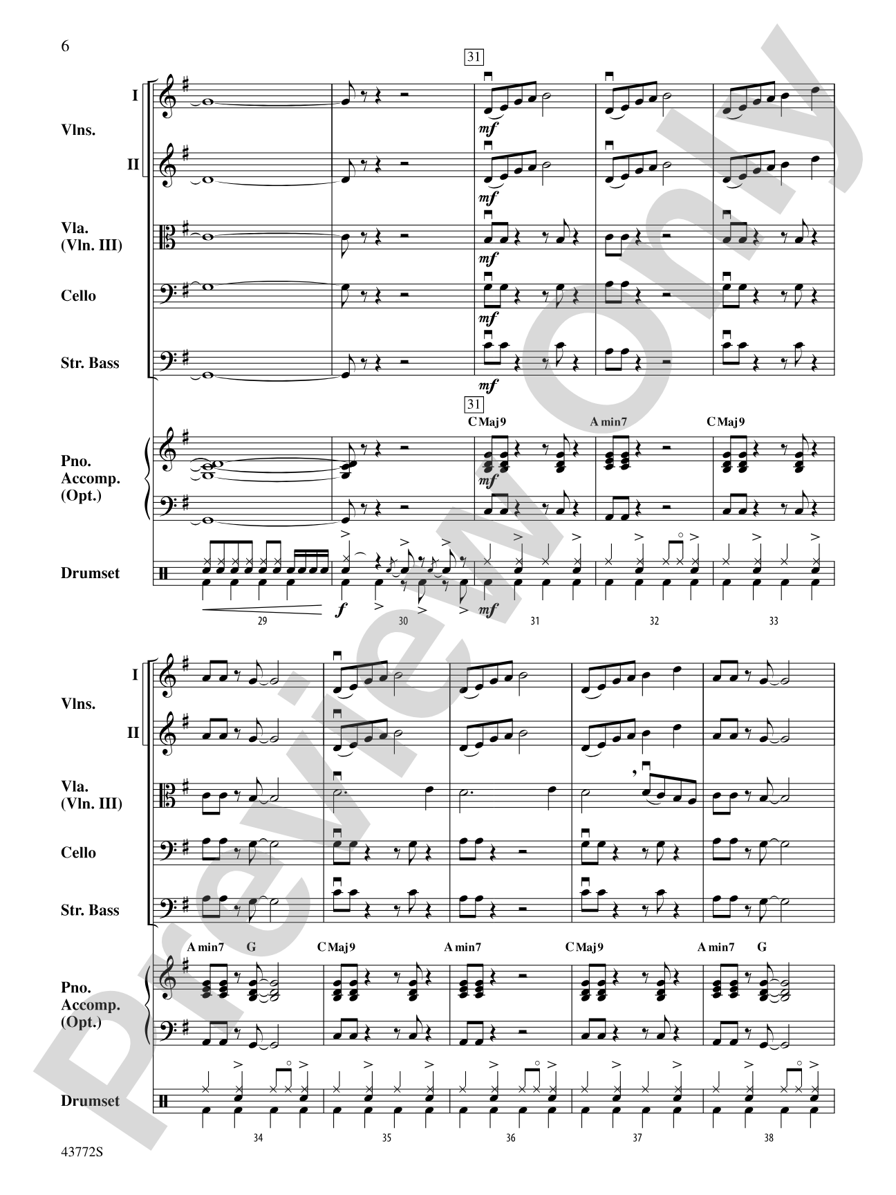 Birthday: String Orchestra Conductor Score & Parts