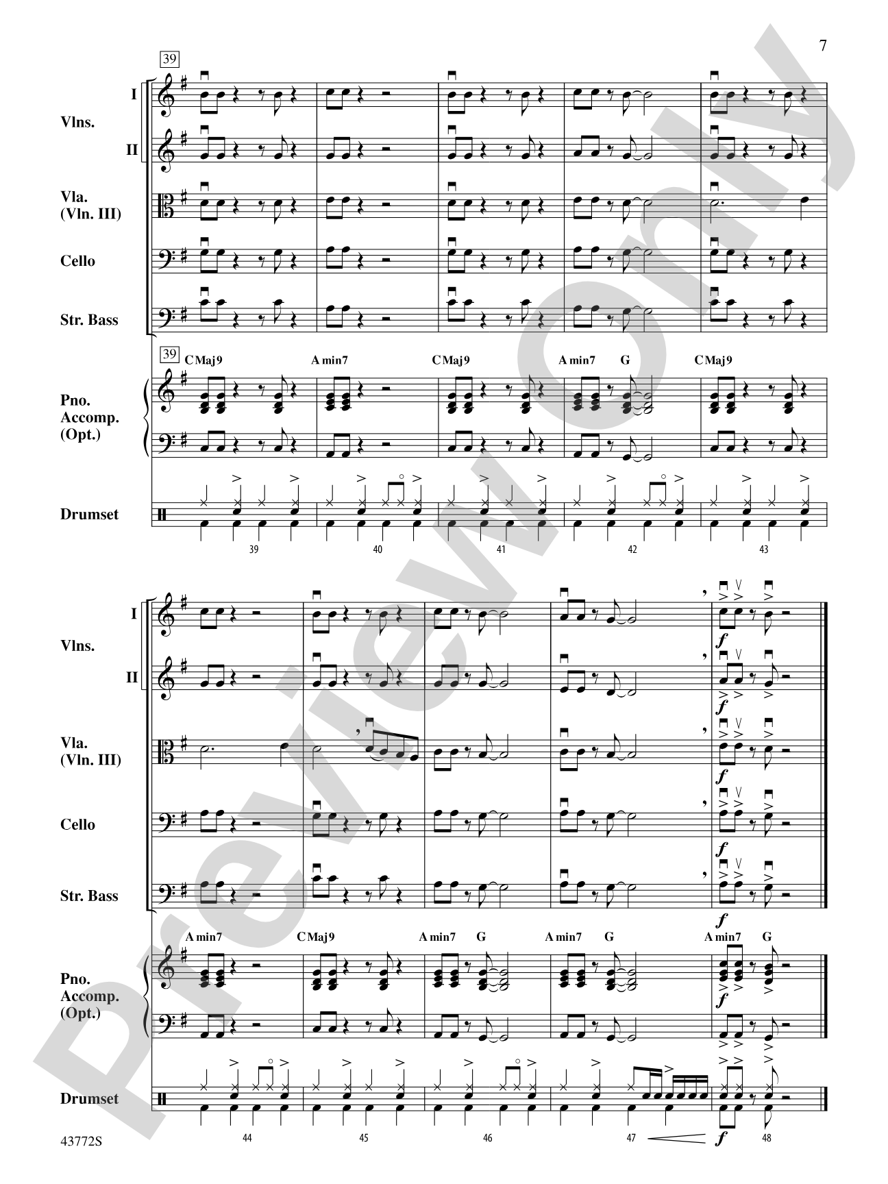 Birthday: String Orchestra Conductor Score & Parts