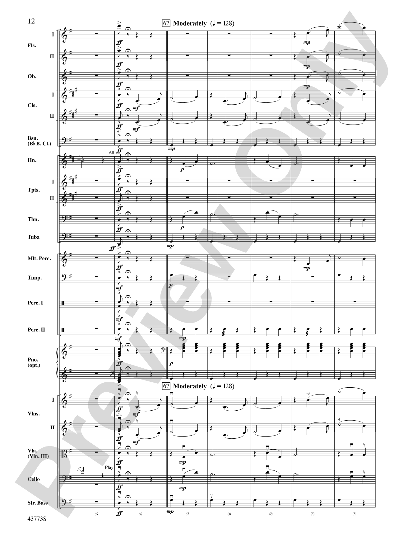 The Beautiful Galatea: Full Orchestra Conductor Score & Parts