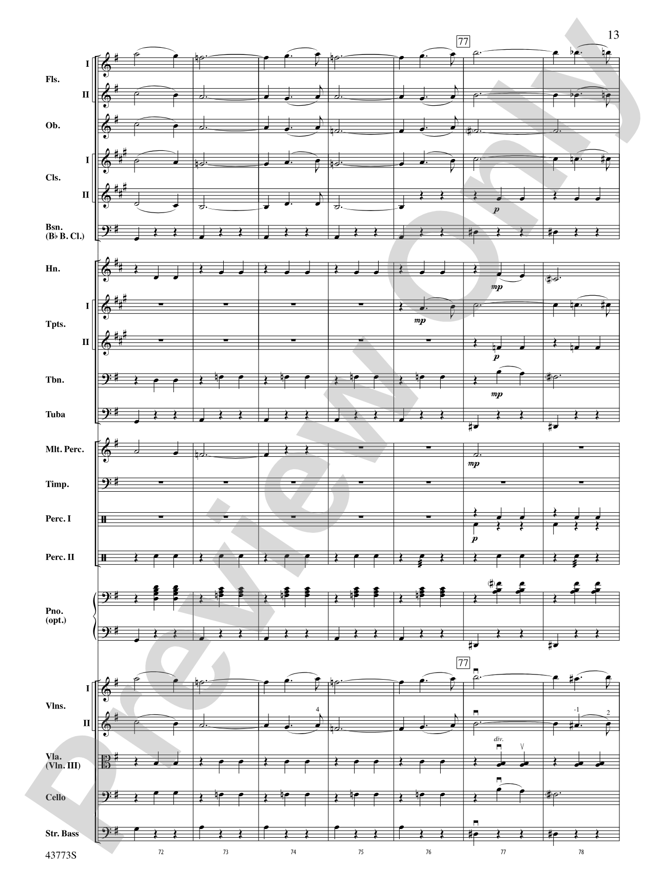 The Beautiful Galatea: Full Orchestra Conductor Score & Parts