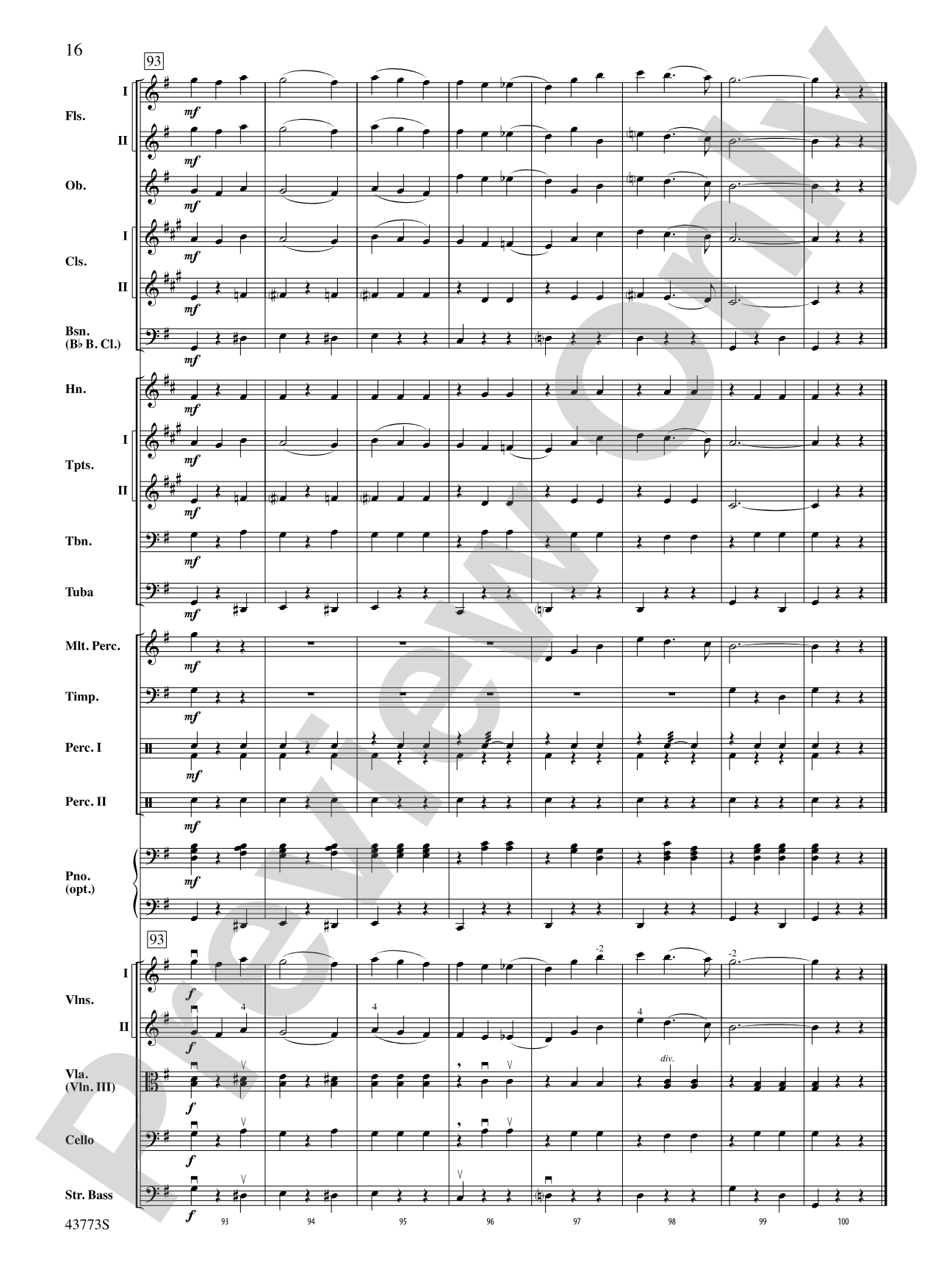 The Beautiful Galatea: Full Orchestra Conductor Score & Parts