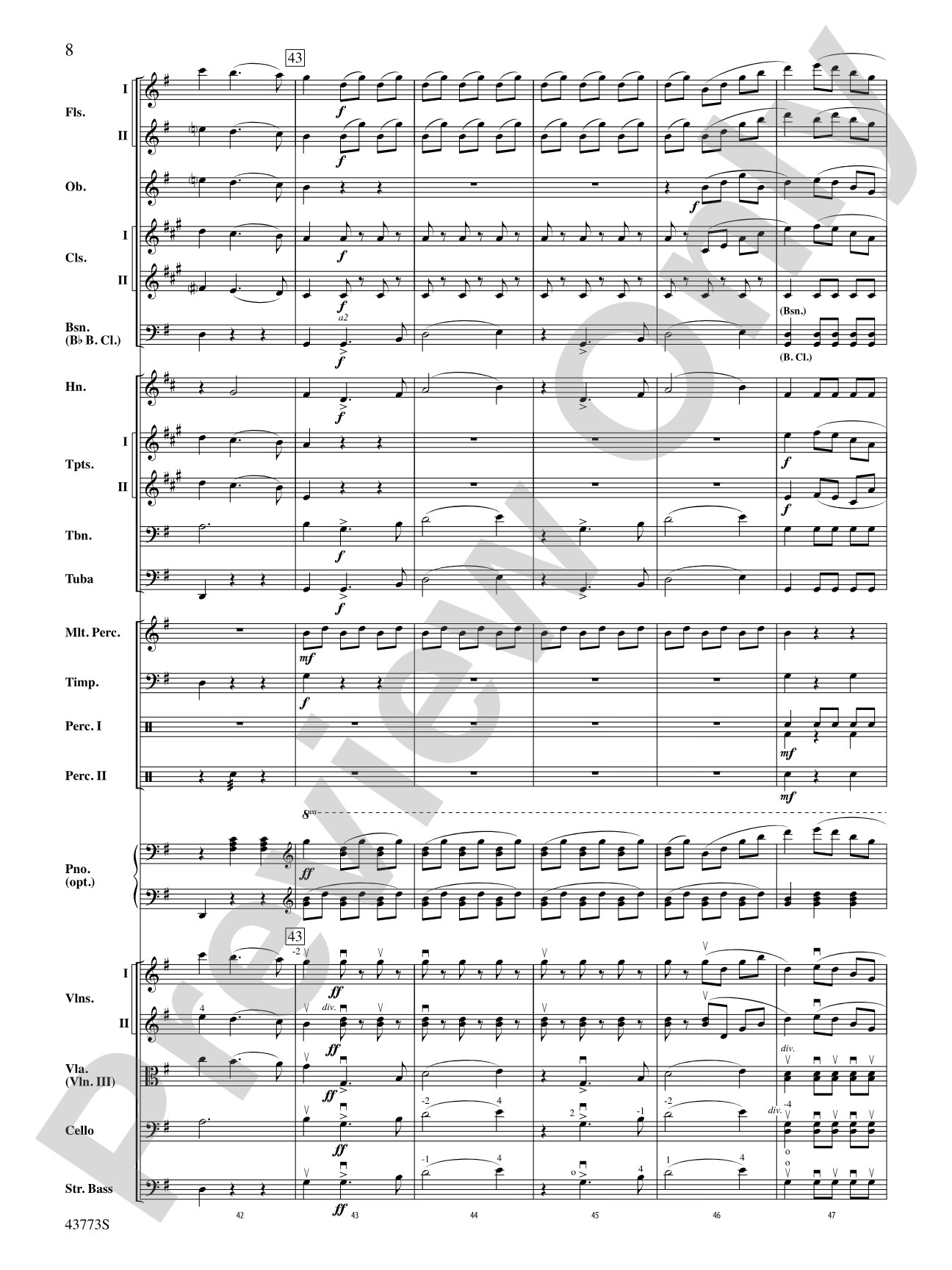 The Beautiful Galatea: Full Orchestra Conductor Score & Parts