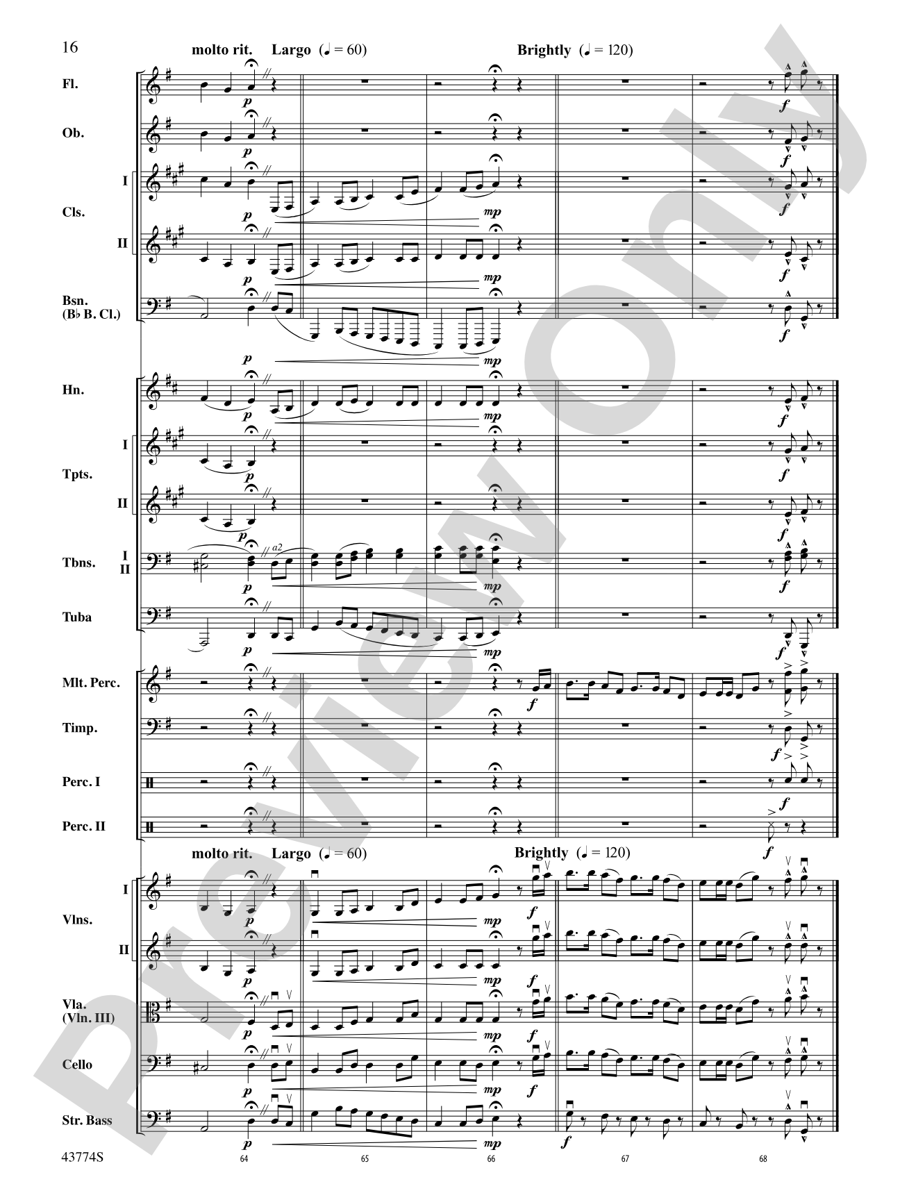 Cumberland Cross: Full Orchestra Conductor Score & Parts