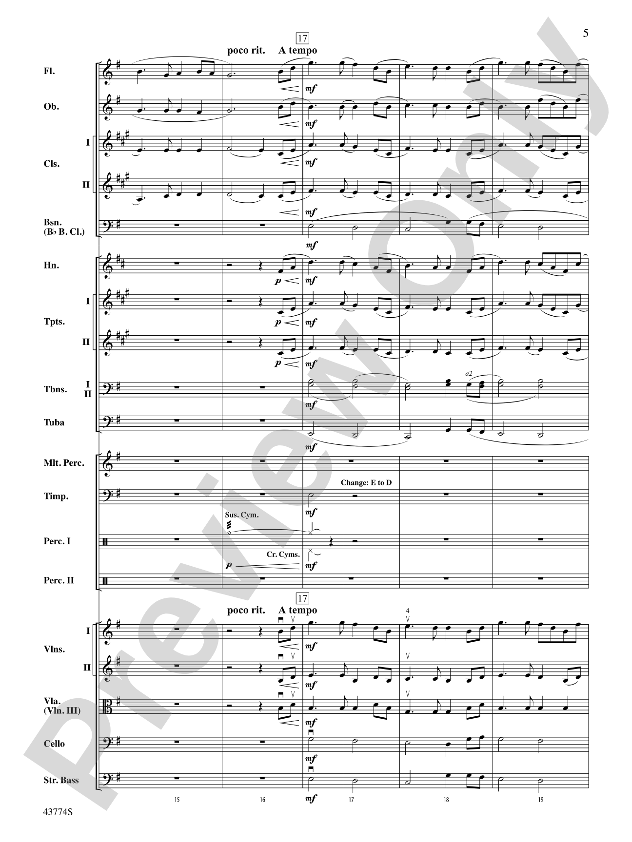 Cumberland Cross: Full Orchestra Conductor Score & Parts