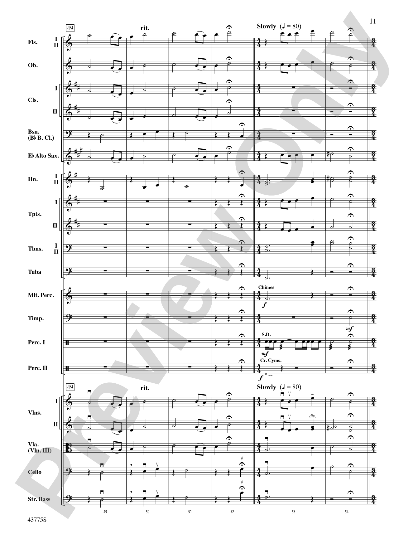 Ancient Echoes of Time: Full Orchestra Conductor Score & Parts