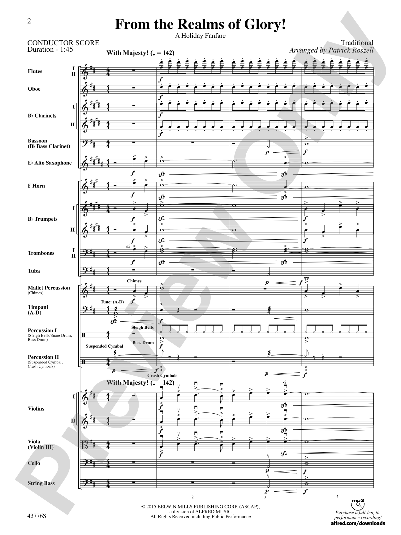From the Realms of Glory!: Full Orchestra Conductor Score & Parts