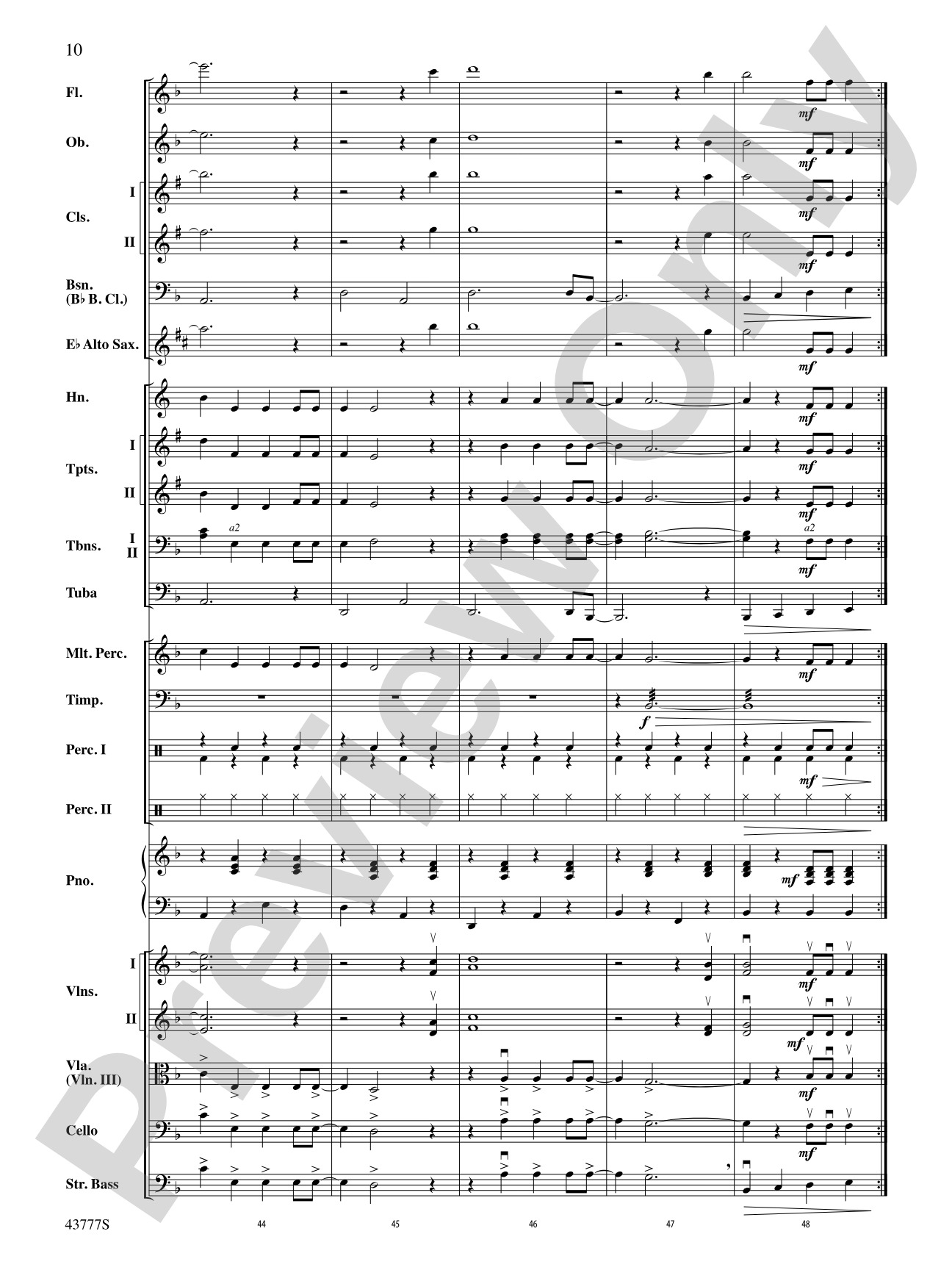 Clouds: Full Orchestra Conductor Score & Parts