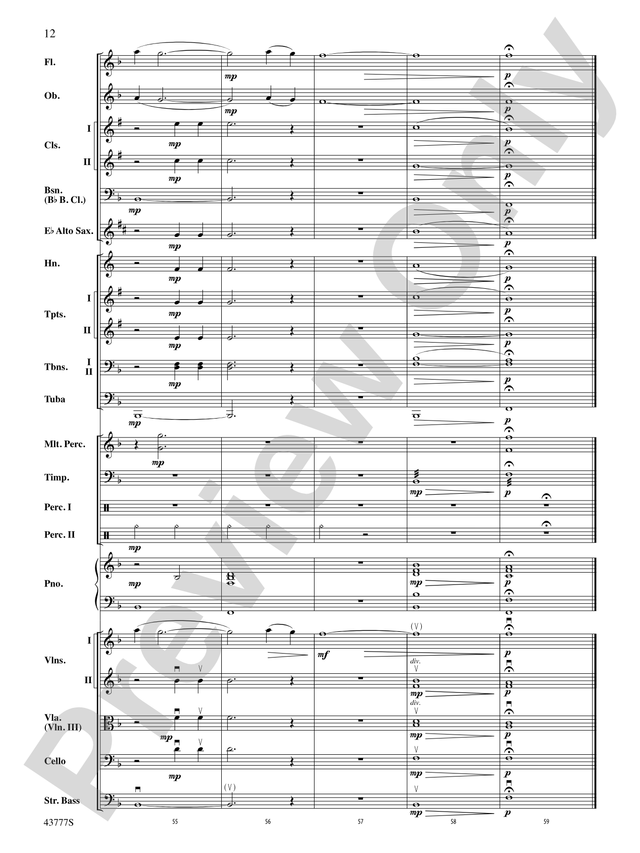 Clouds: Full Orchestra Conductor Score & Parts