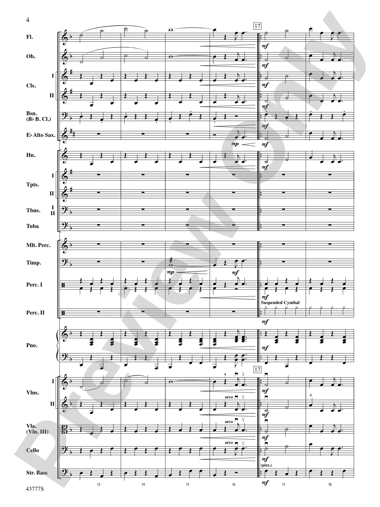 Clouds: Full Orchestra Conductor Score & Parts