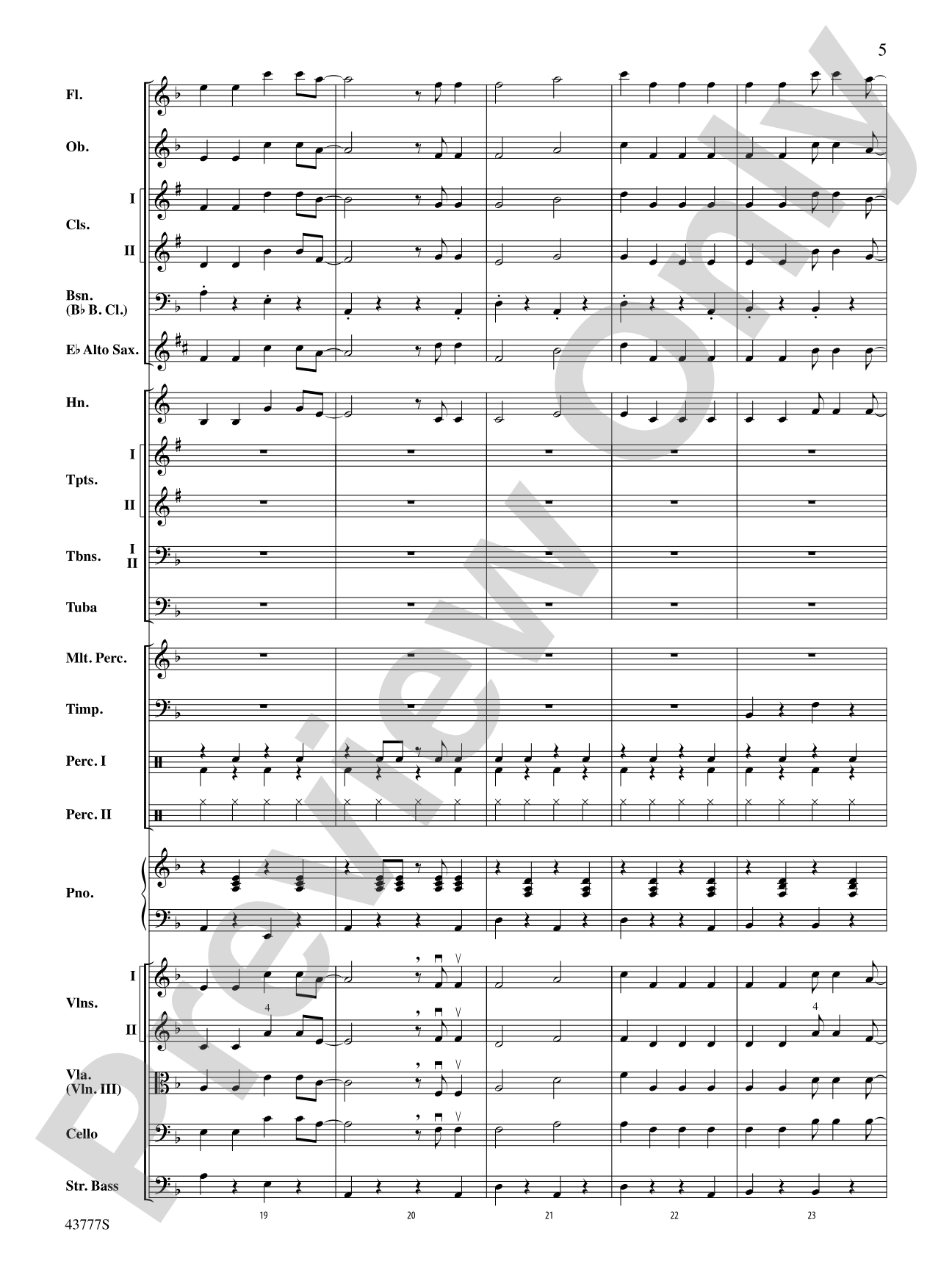 Clouds: Full Orchestra Conductor Score & Parts